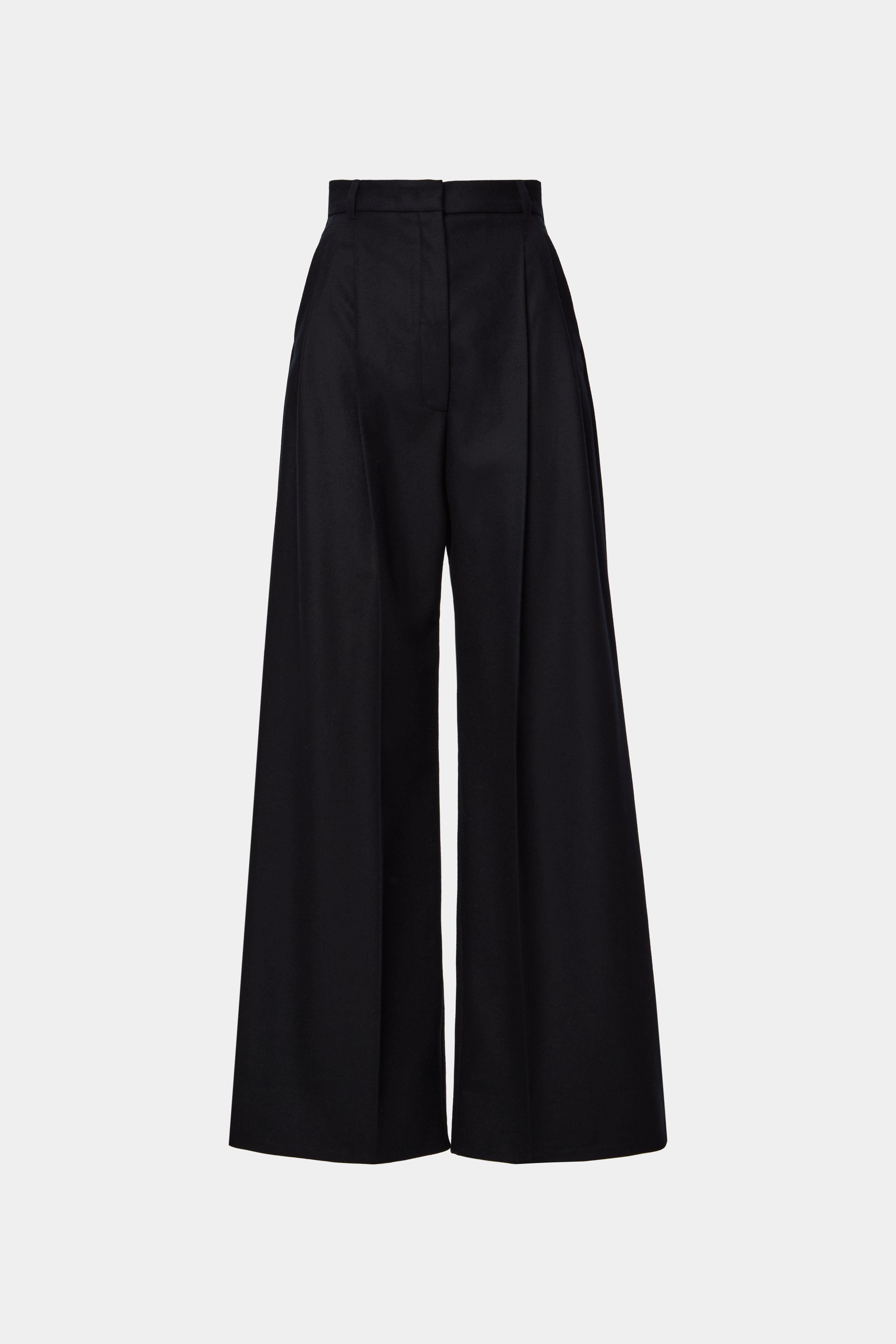 PANTALONI WIDE LEG NEGRU