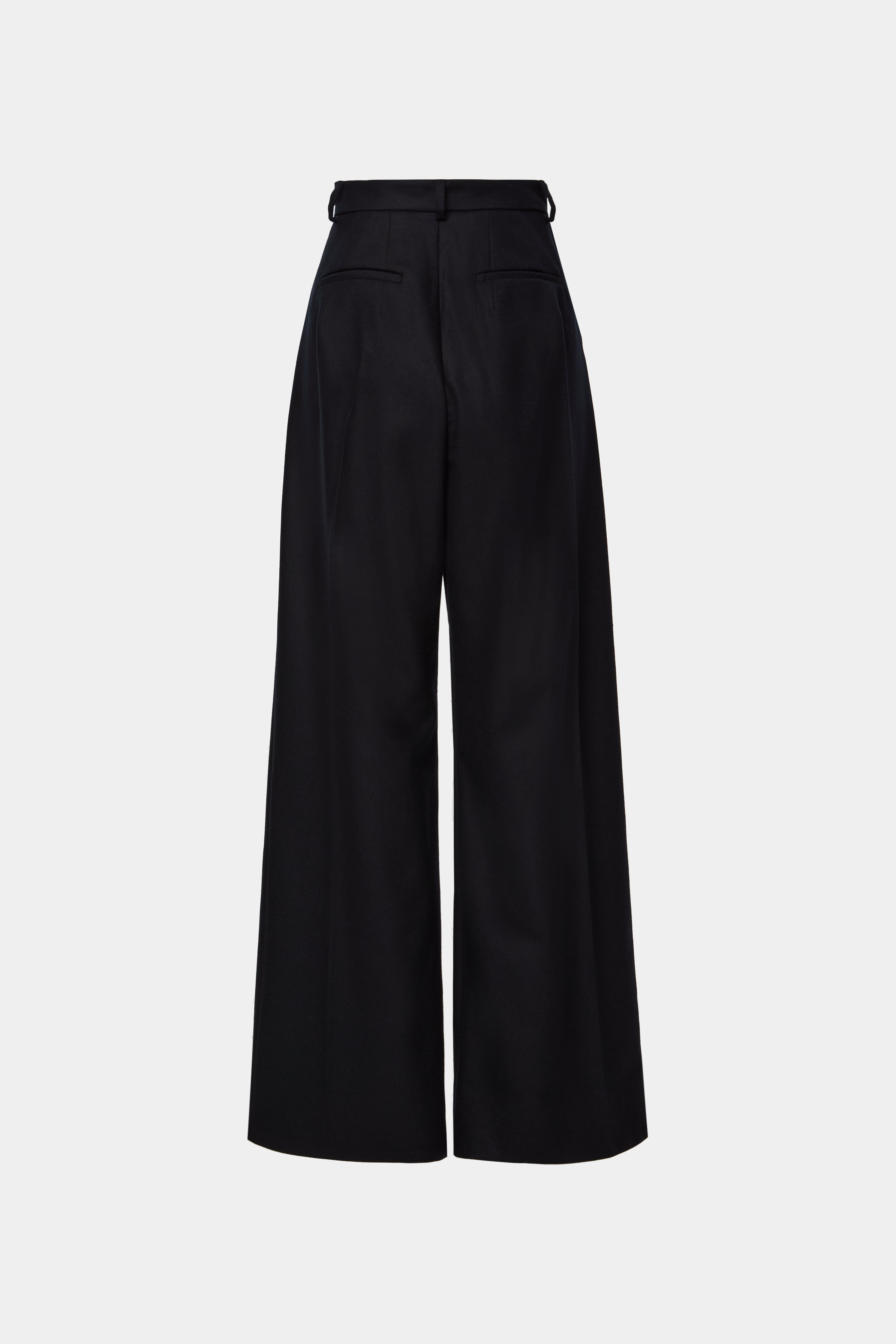 PANTALONI WIDE LEG NEGRU