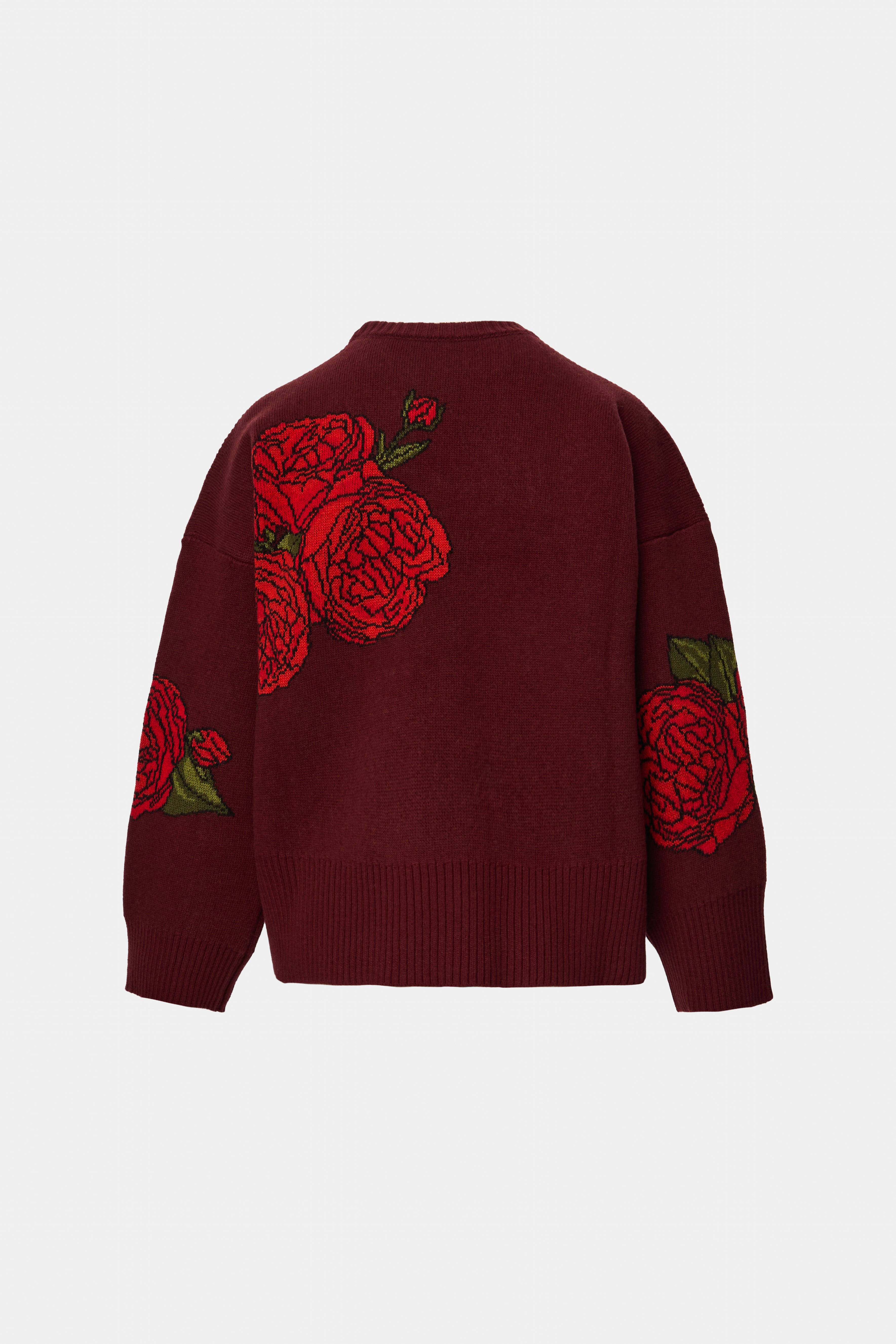 PULOVER JAQUARD BURGUNDY