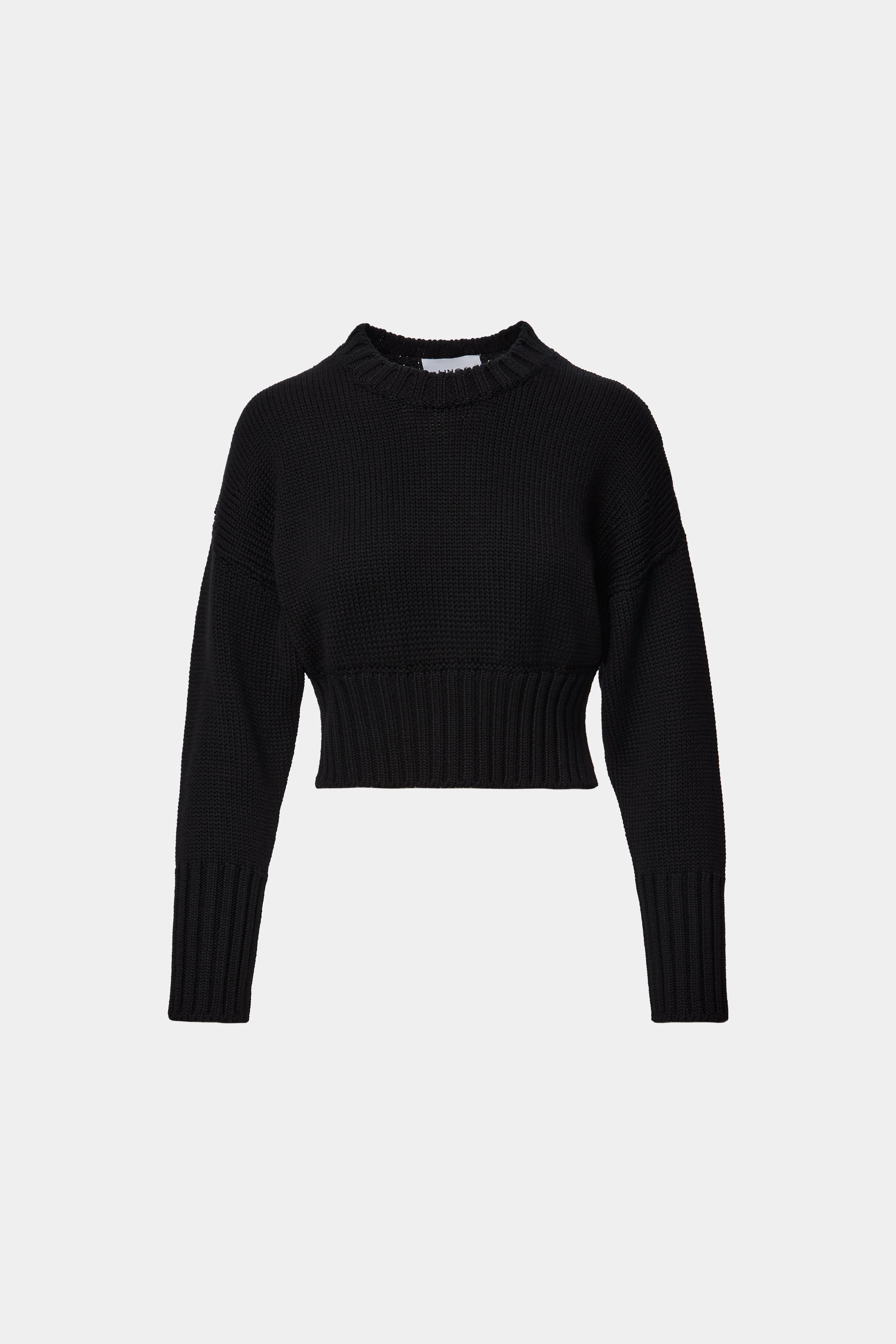 PULOVER CROPPED LANA VIRGINA NEGRU