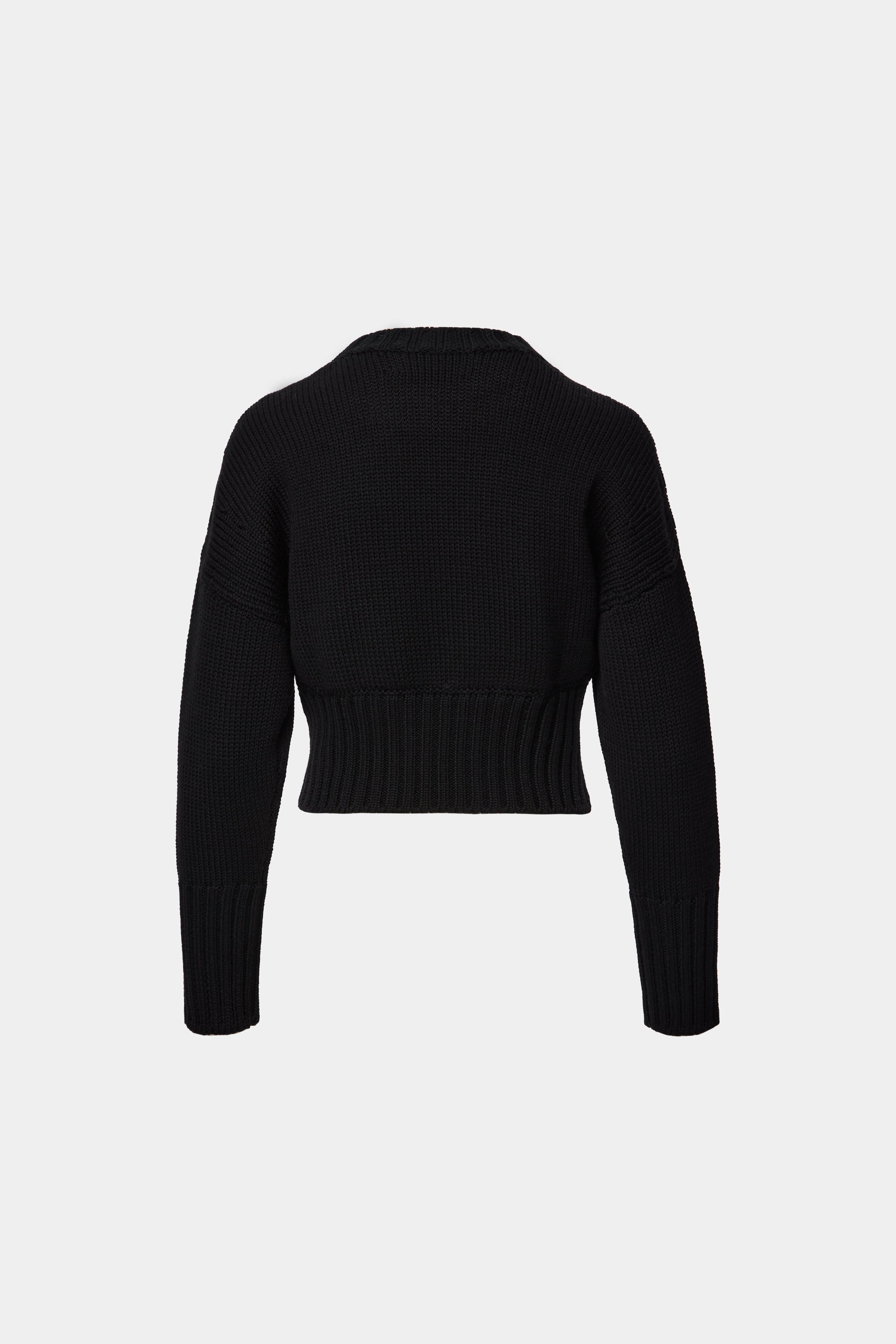 PULOVER CROPPED LANA VIRGINA NEGRU