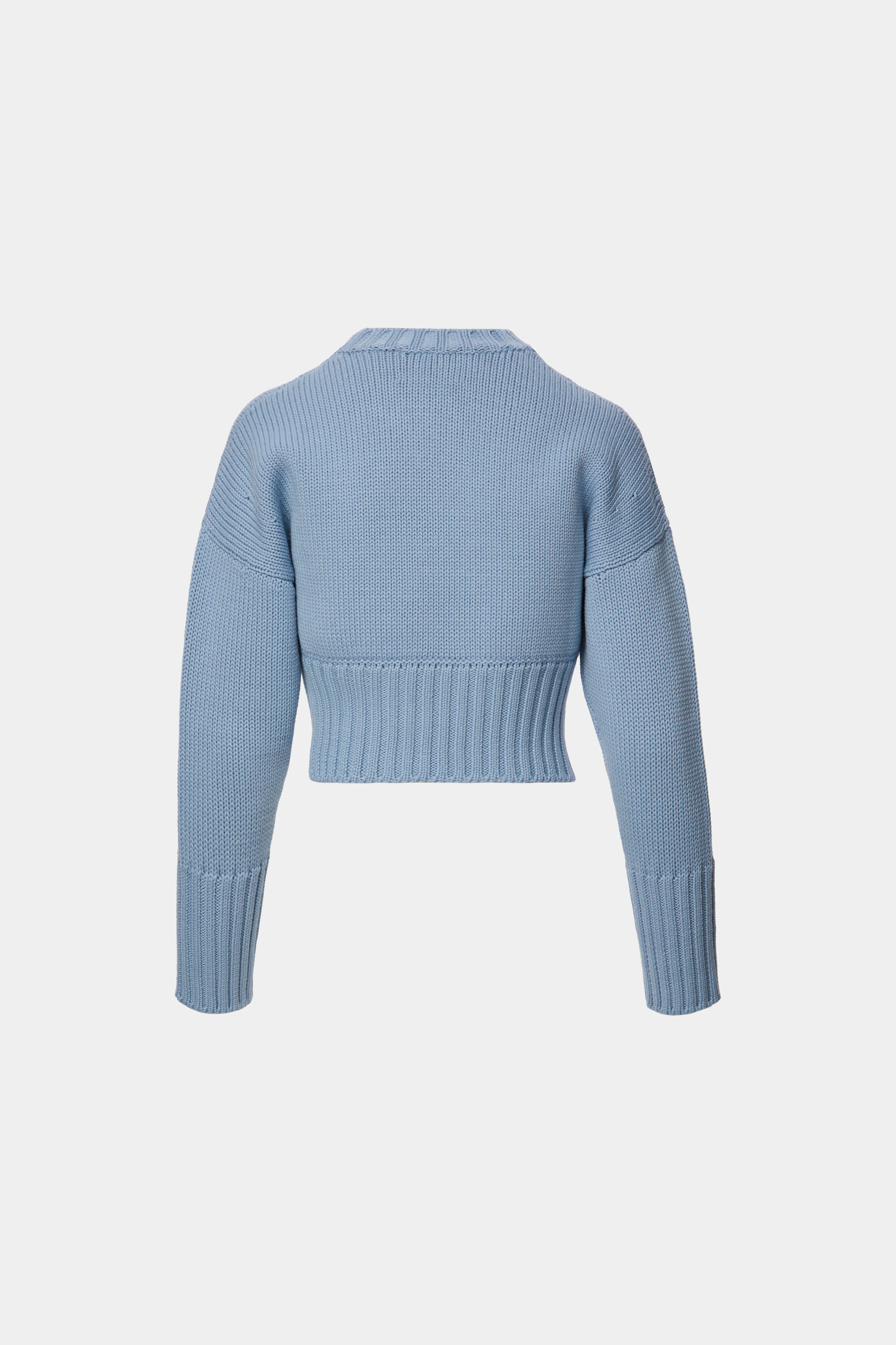 PULOVER CROPPED LANA VIRGINA BLEU