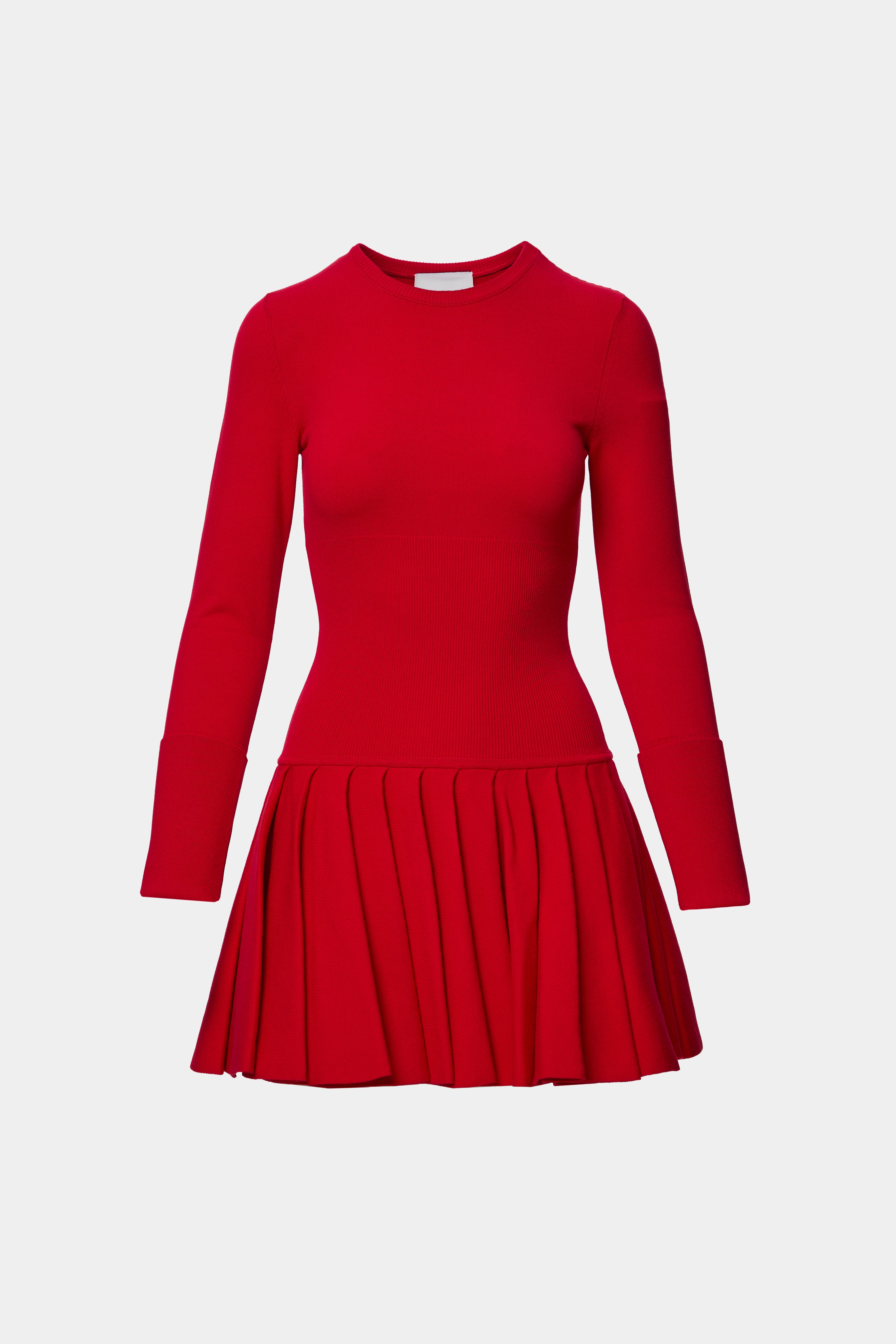 ROCHIE TRICOTATA PLISATA ROSU
