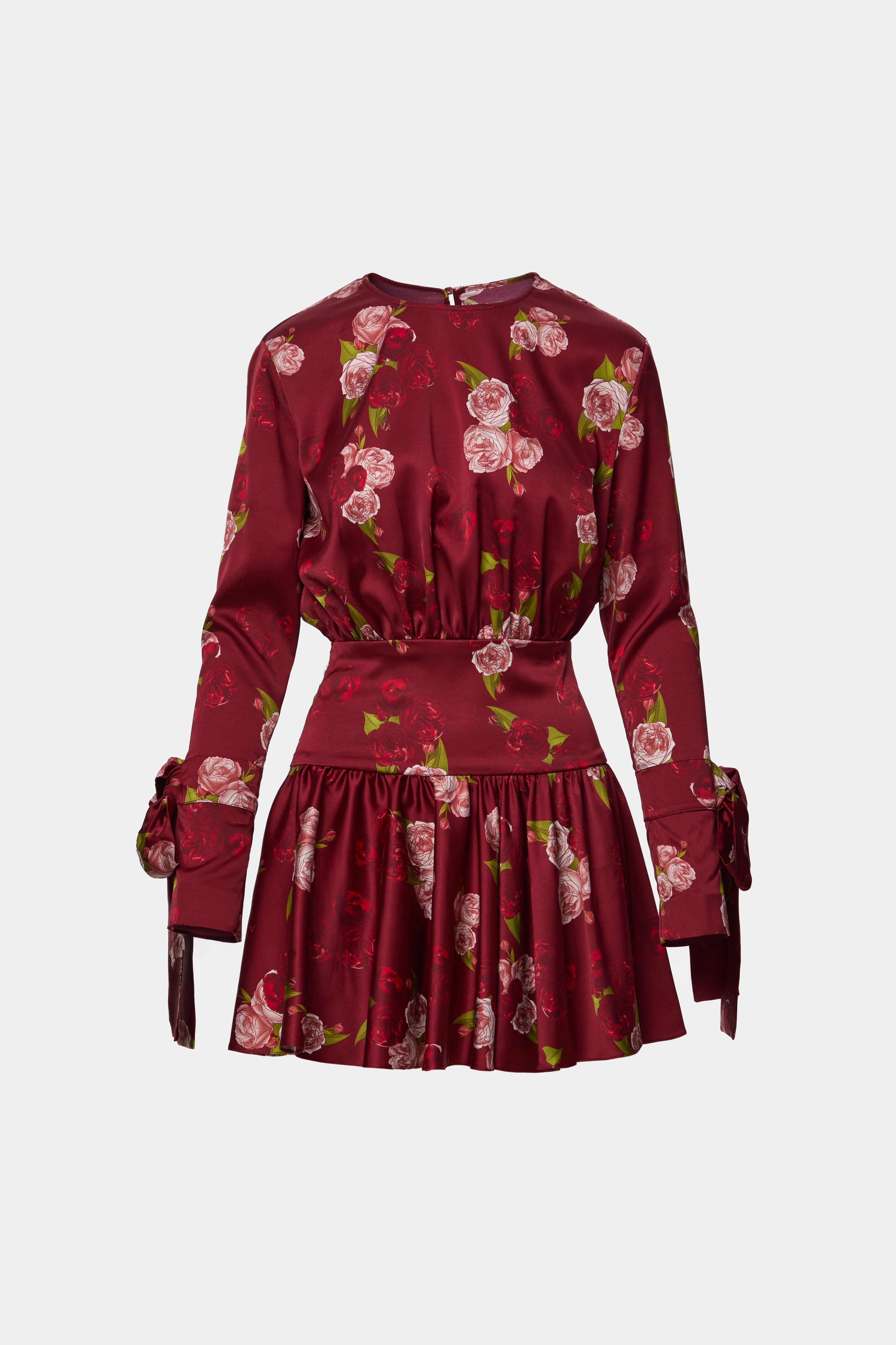 Rochie Burgundy Flori