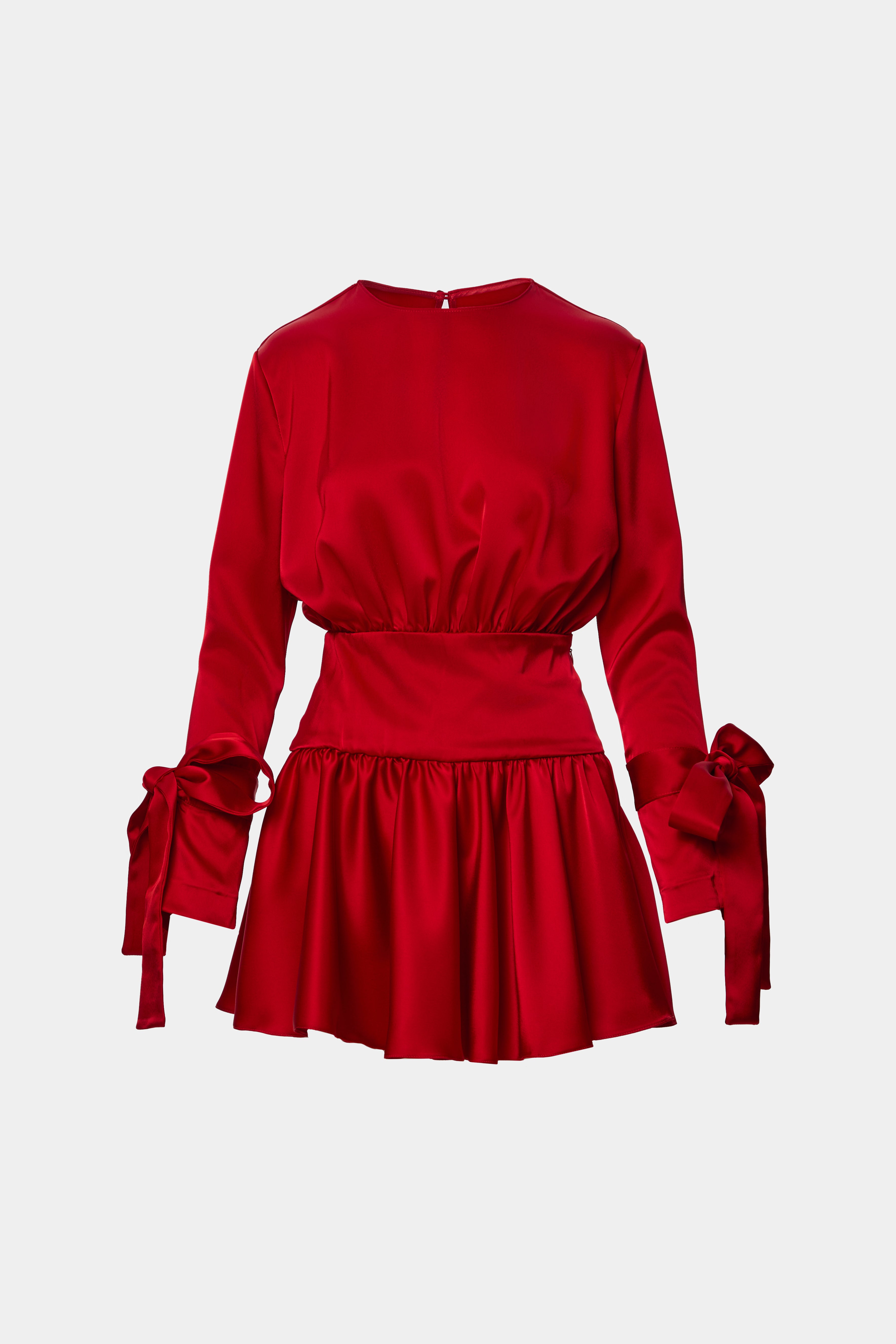 Rochie Satin Roșu