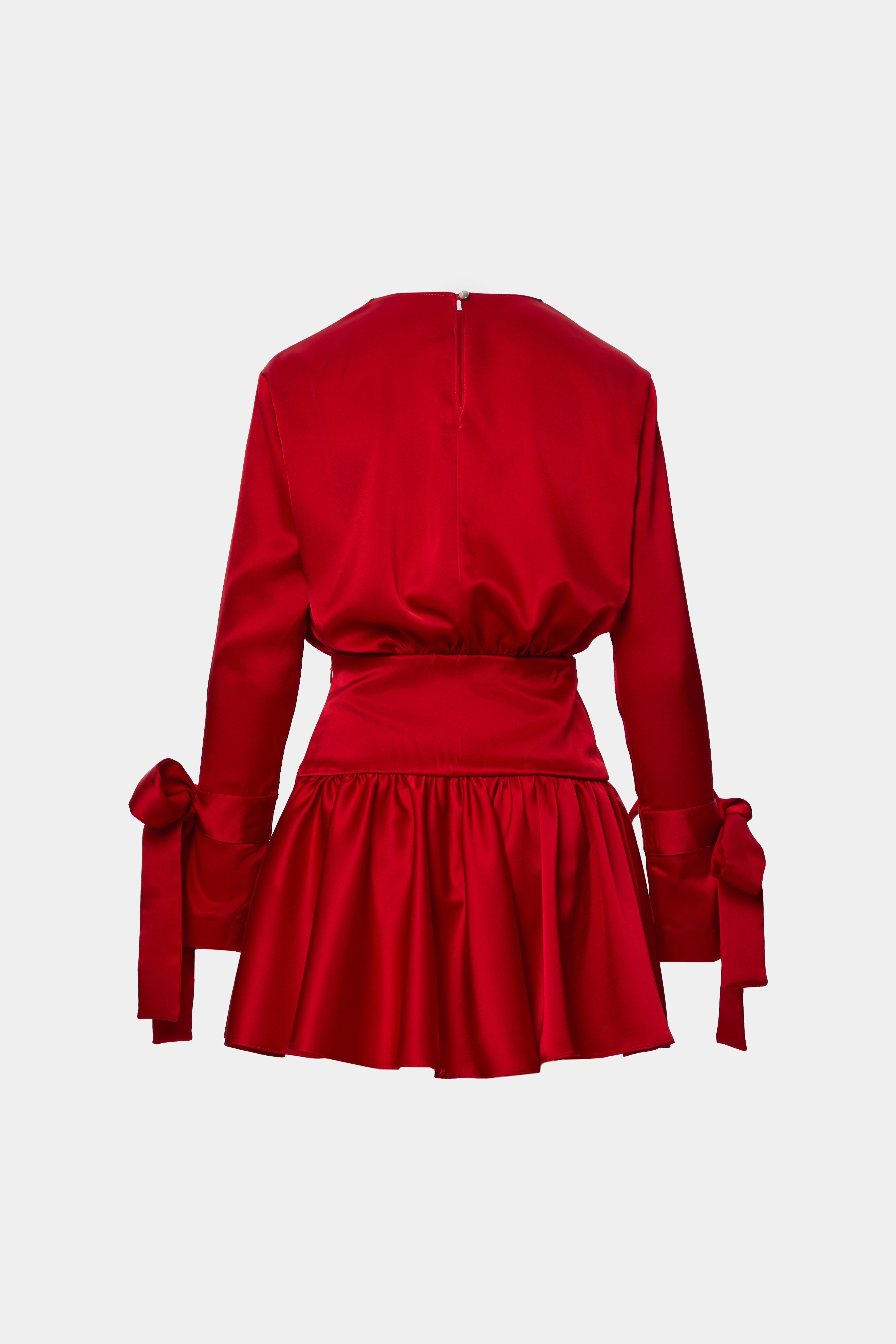 Rochie Satin Roșu