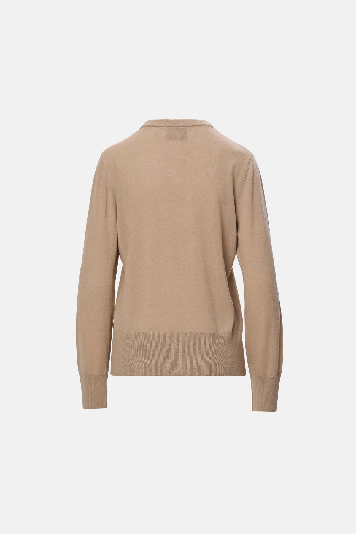 Cardigan lână virgină cu broderie bej