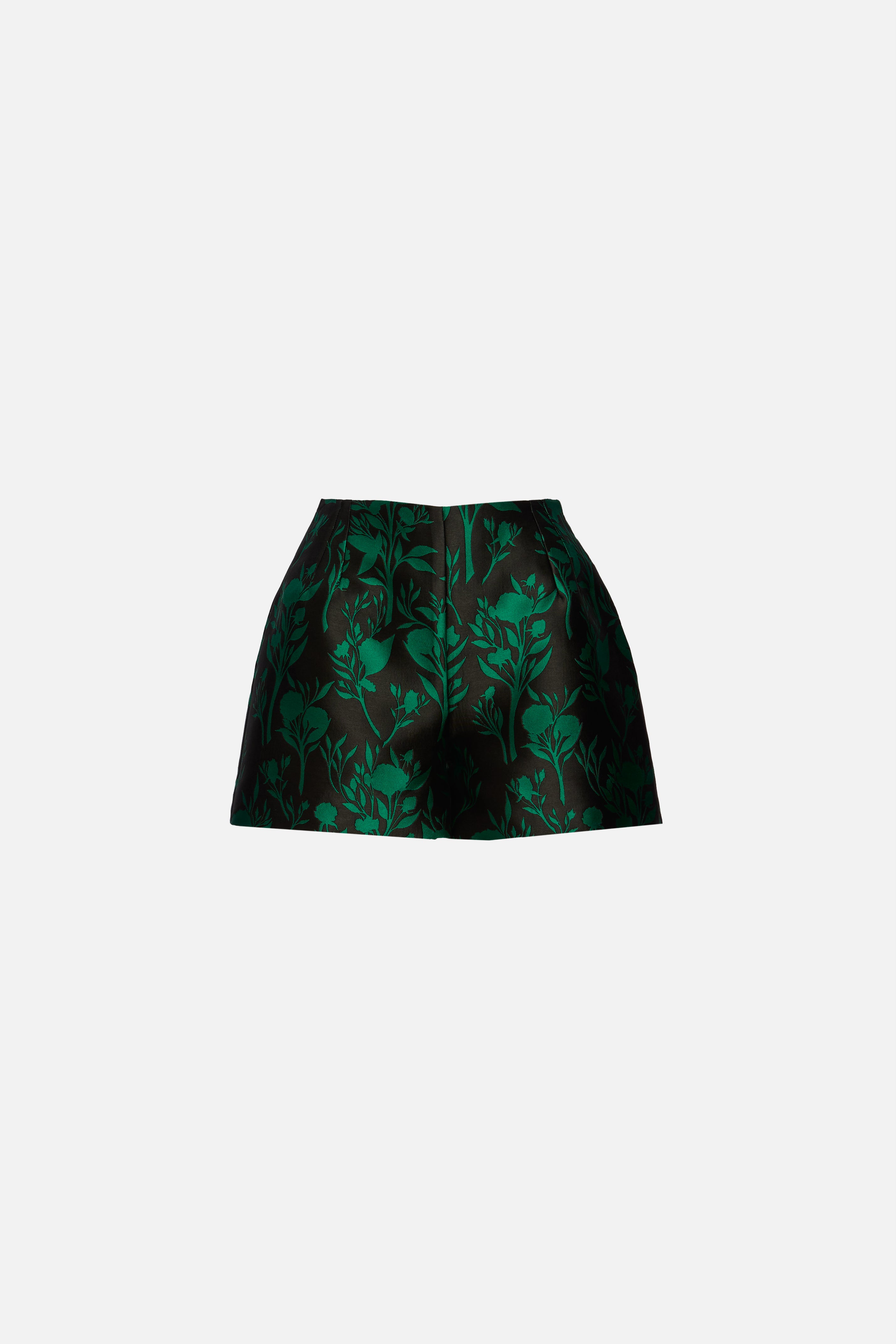 Short jacquard trandafir verde închis