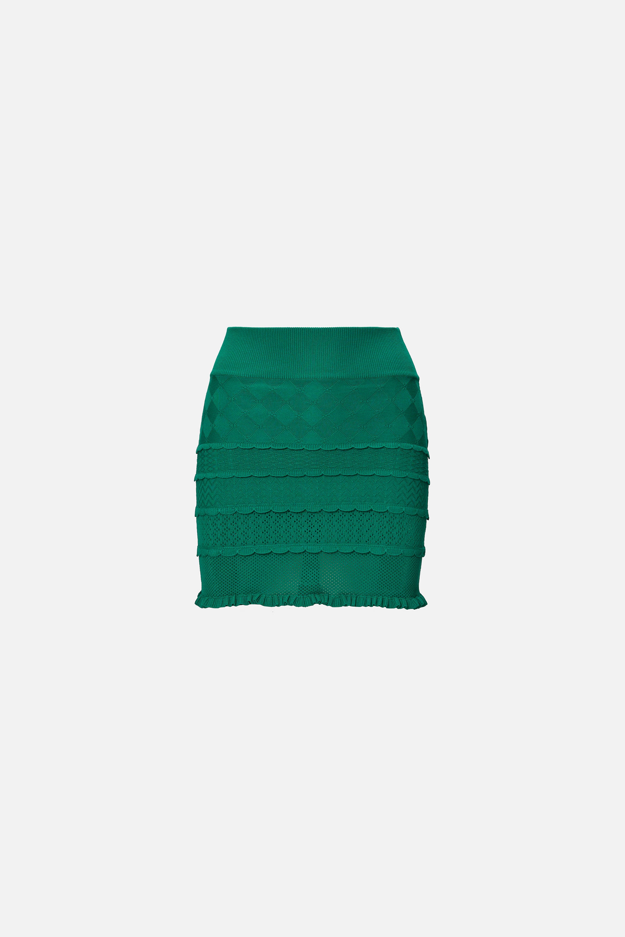 Fustă Mini Tricotată verde