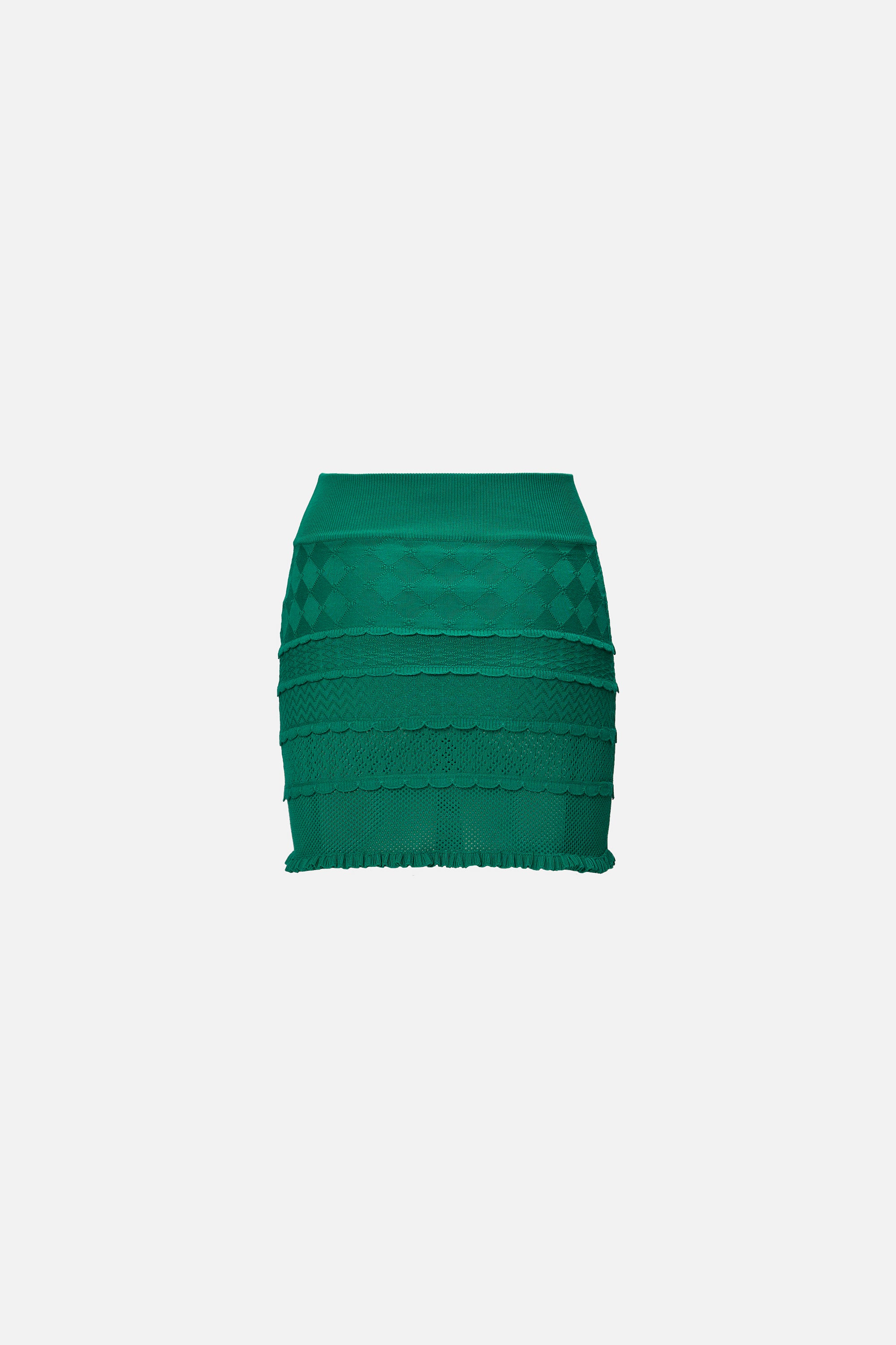 Fustă Mini Tricotată verde