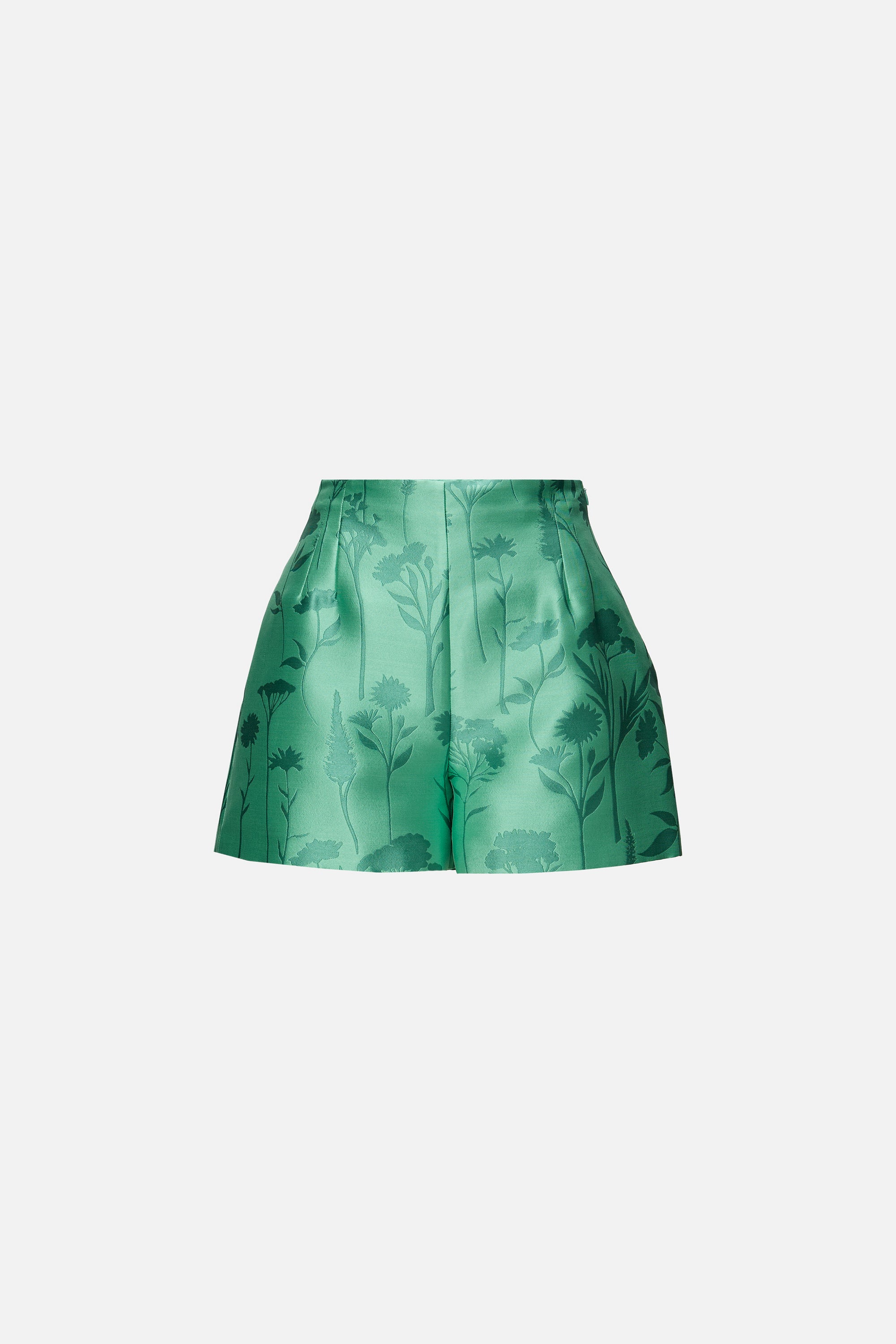 Short jacquard floral verde
