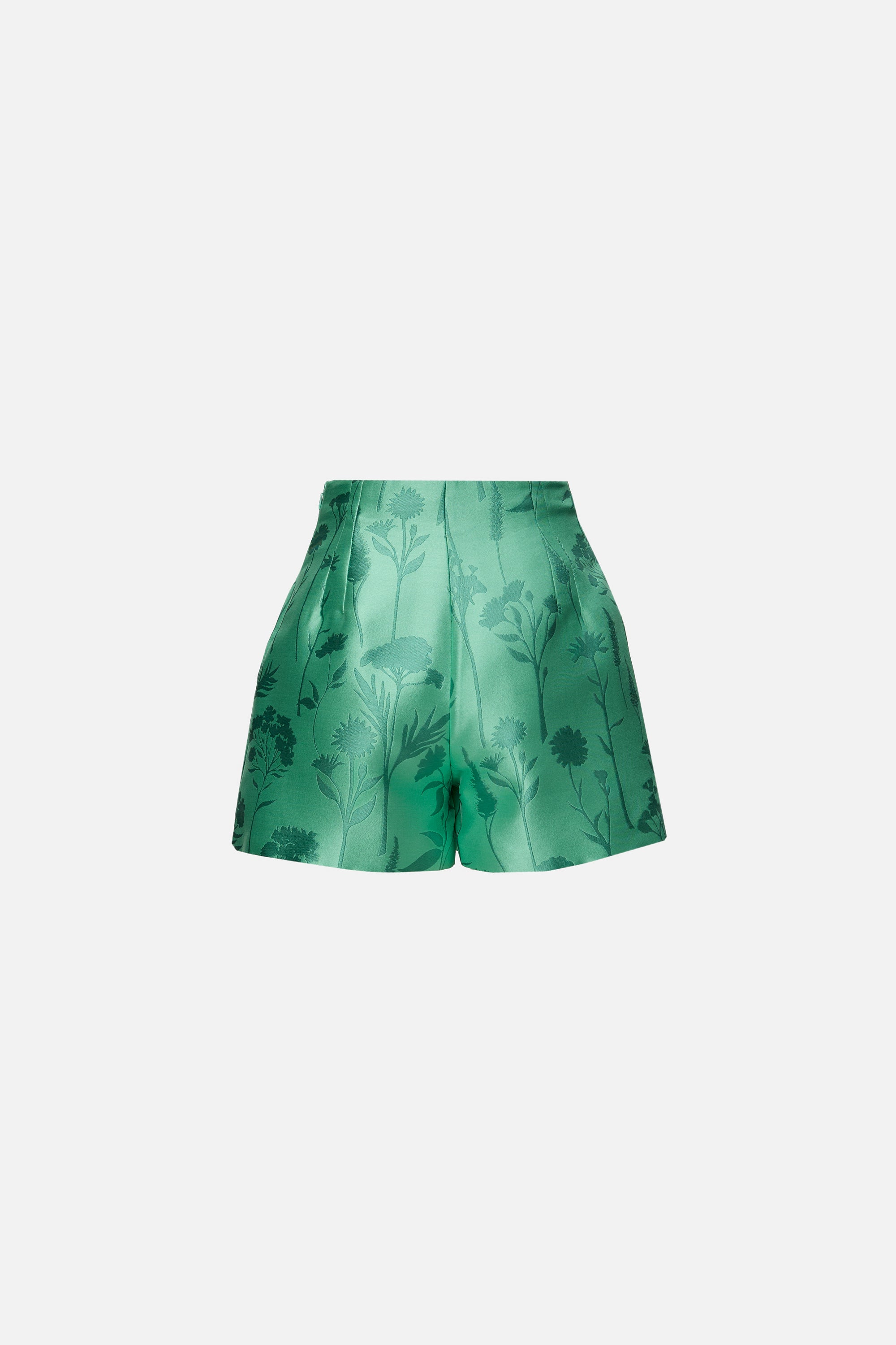 Short jacquard floral verde