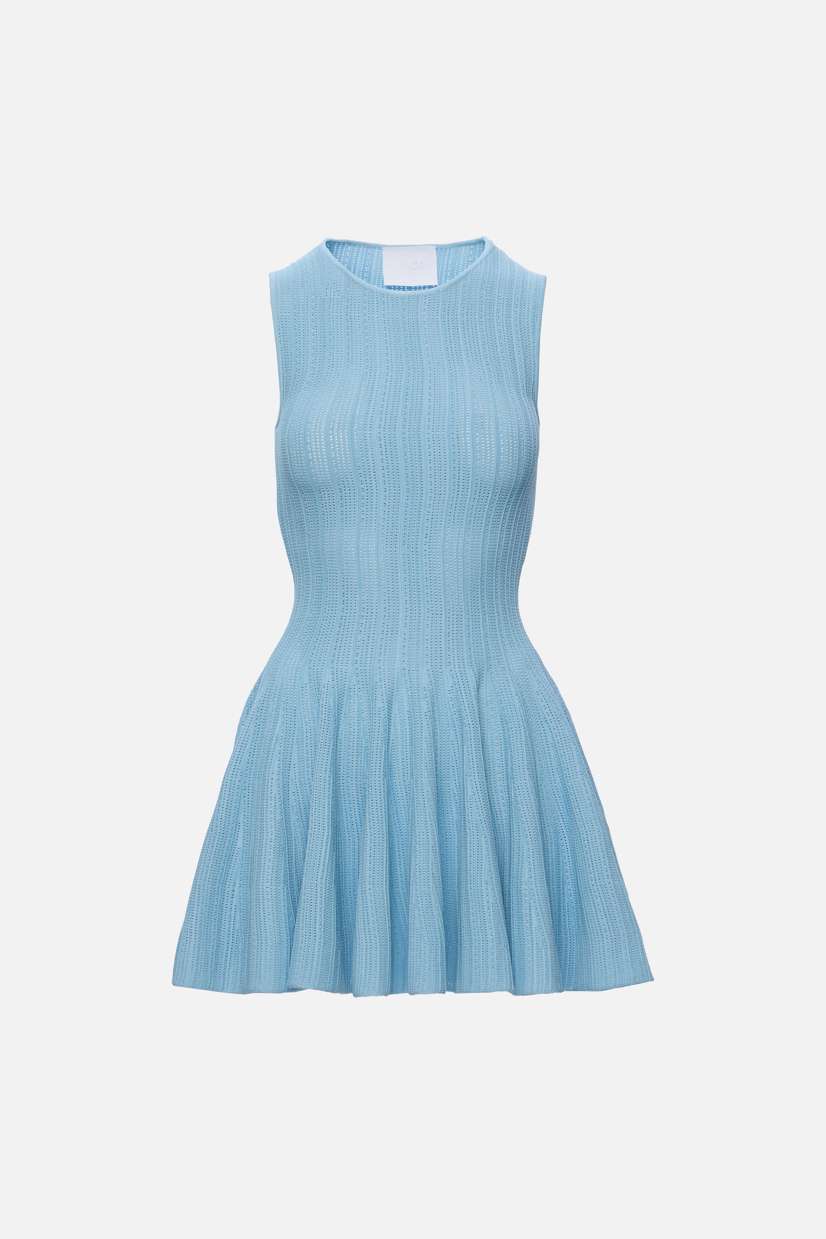 mixed blue knitted dress