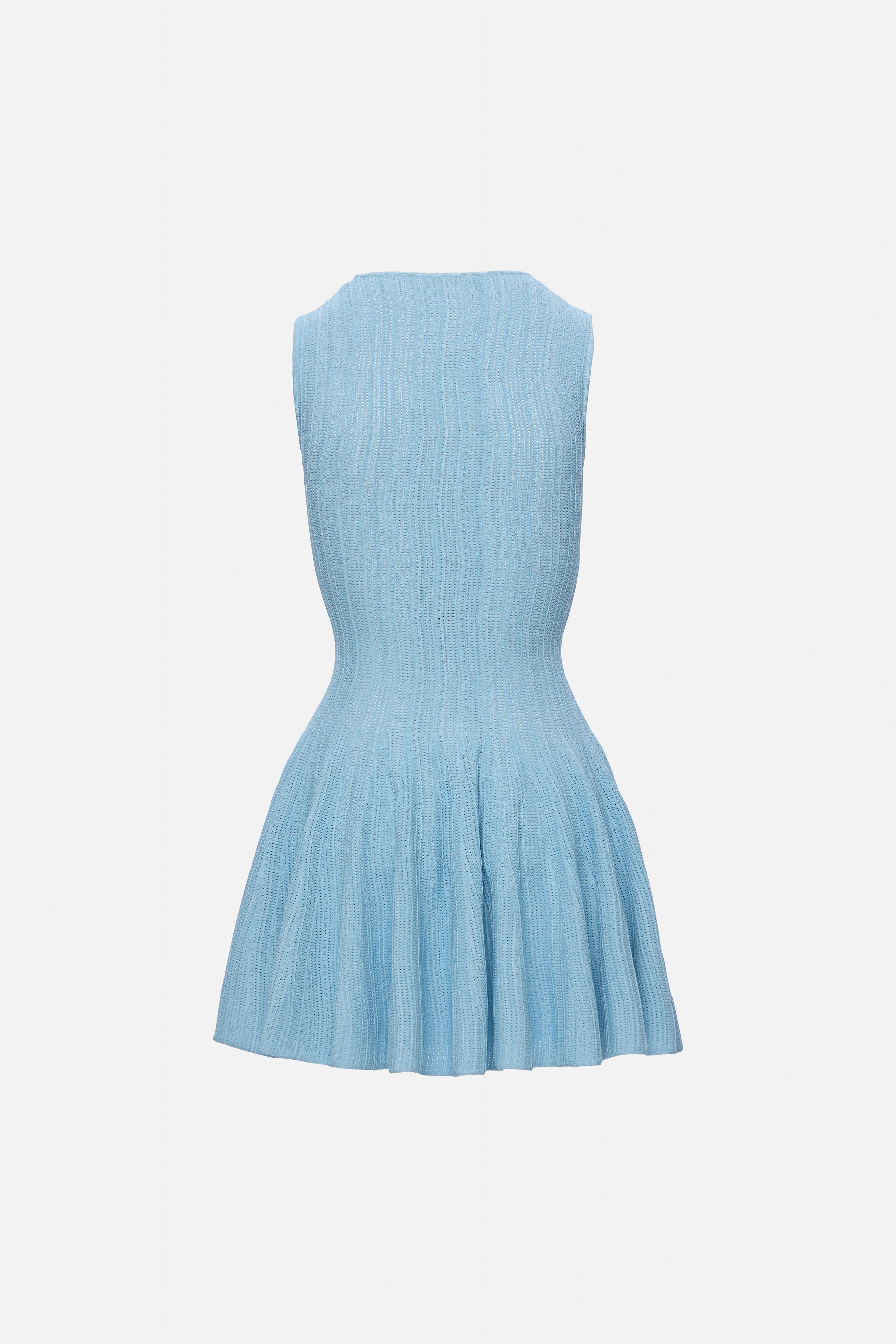mixed blue knitted dress