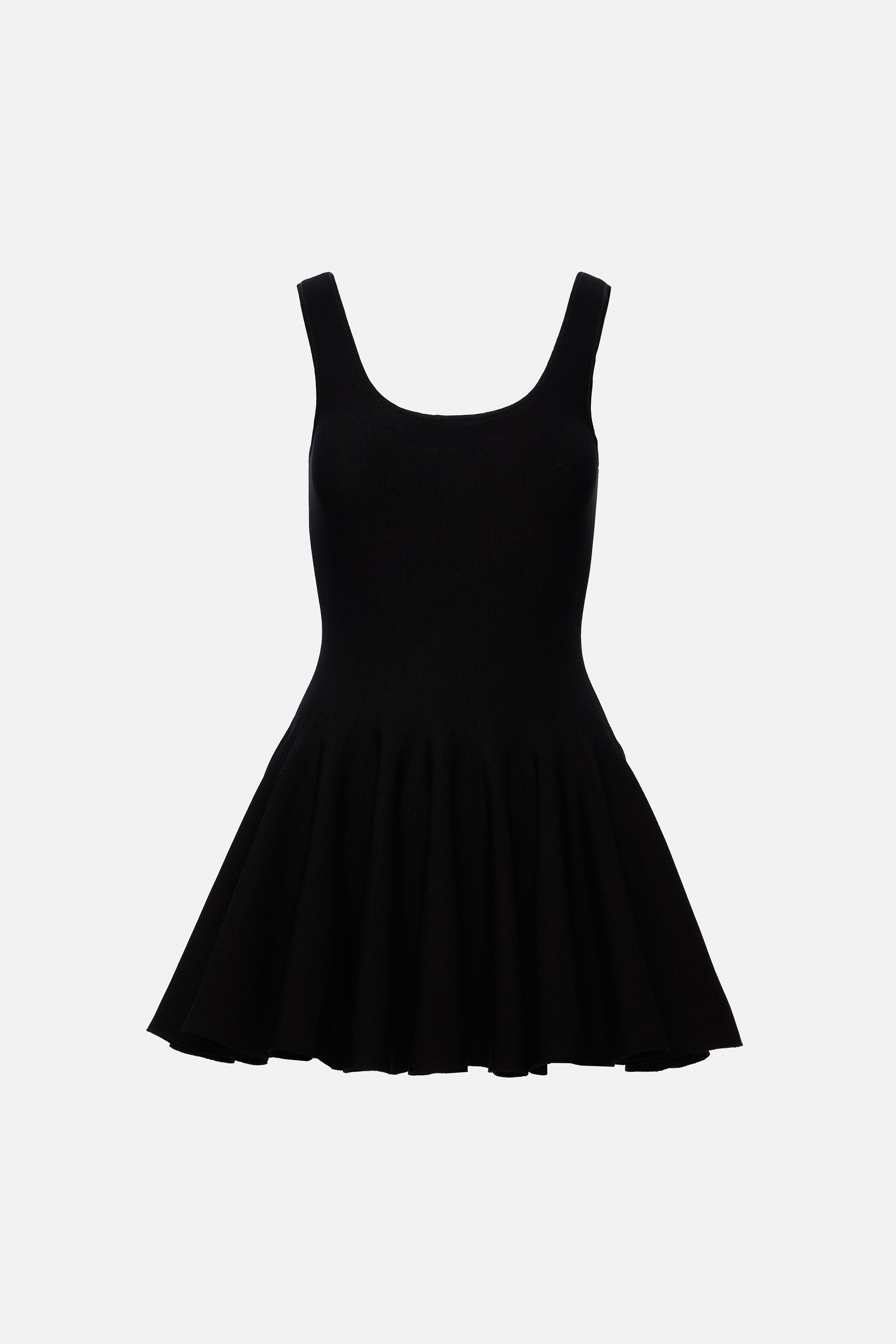 Black knitted tank dress