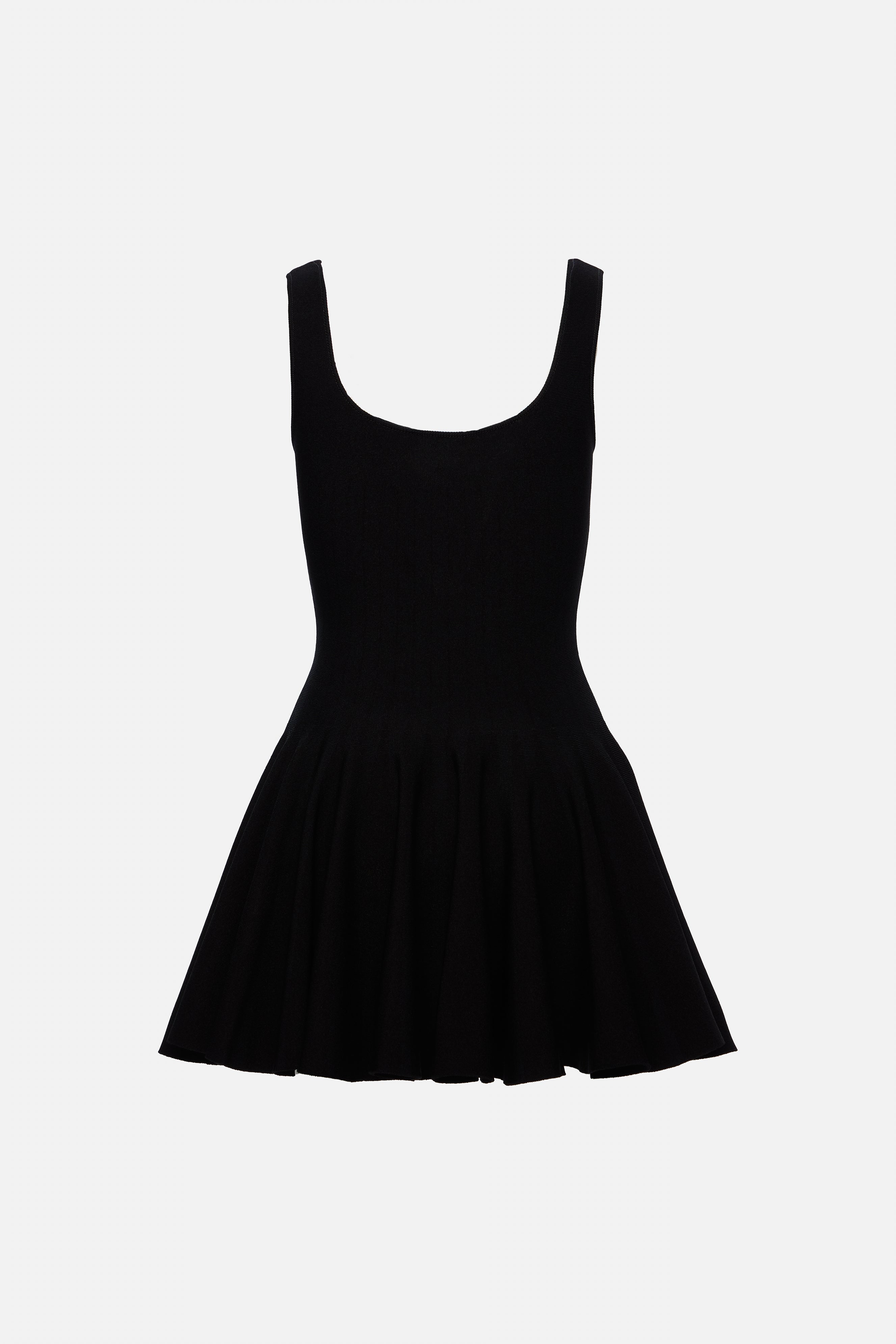 Black knitted tank dress
