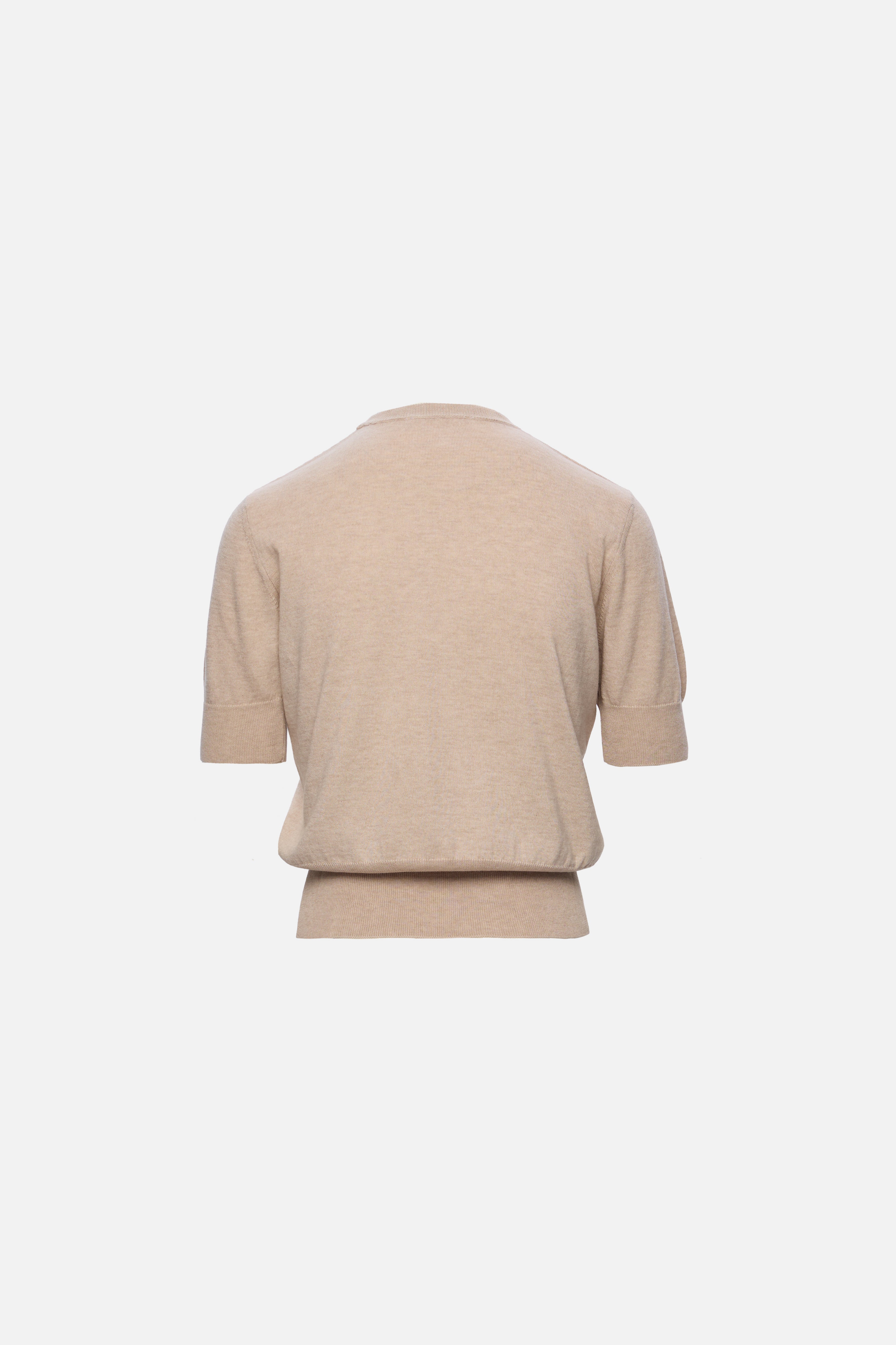 cashmere and cotton beige top