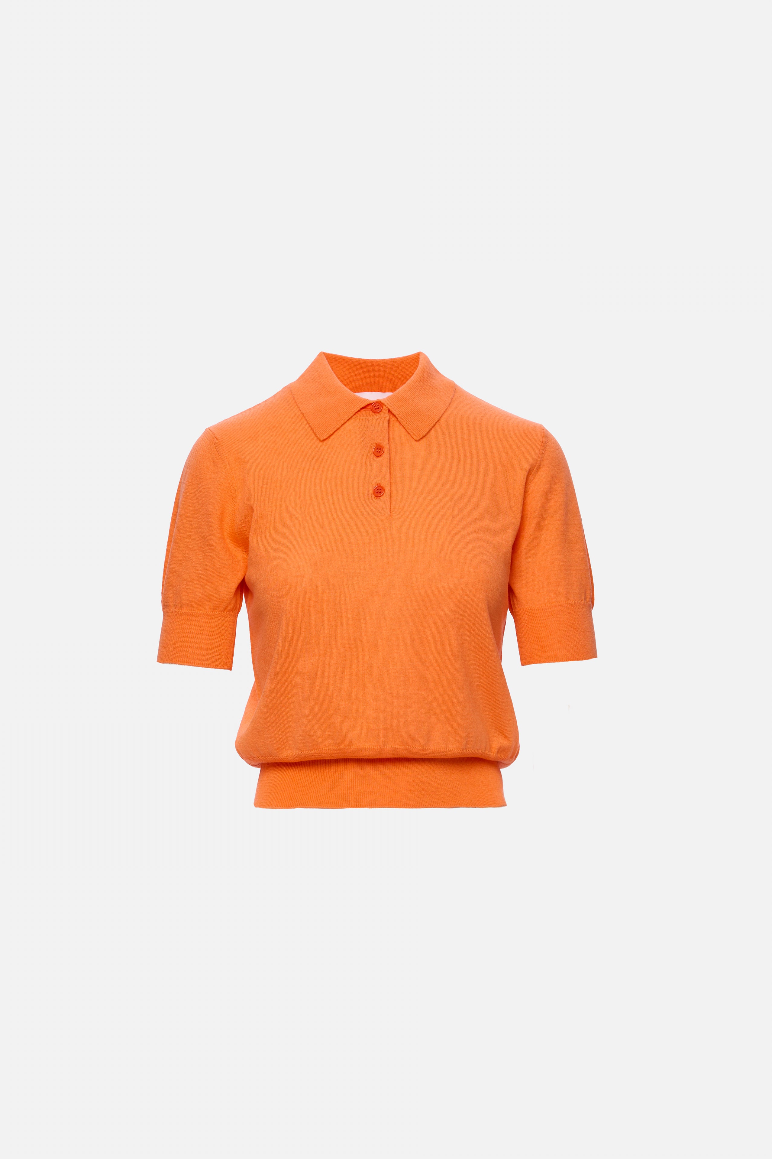 polo cashmere cu bumbac orange