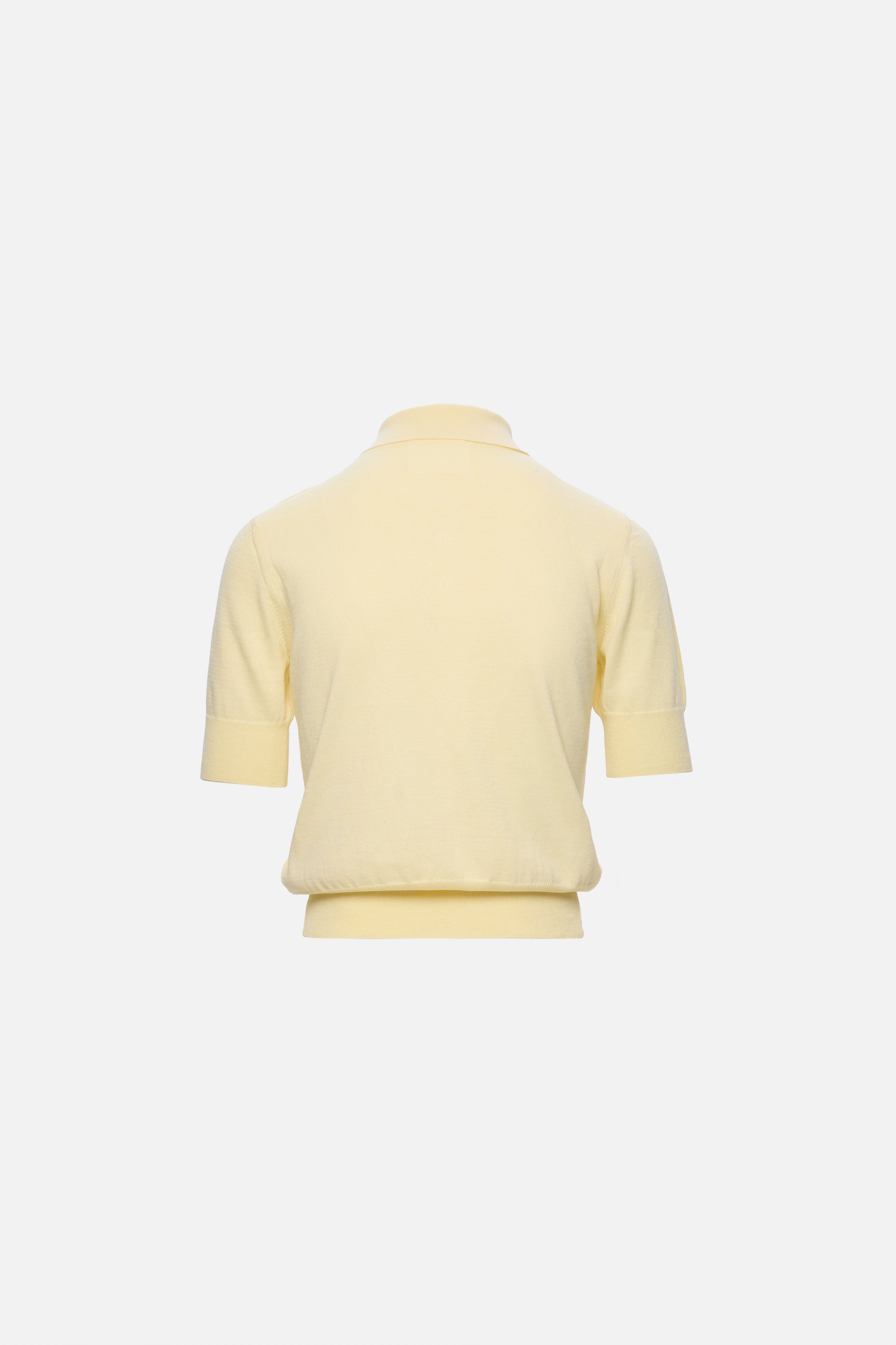 polo cashmere cu bumbac galben