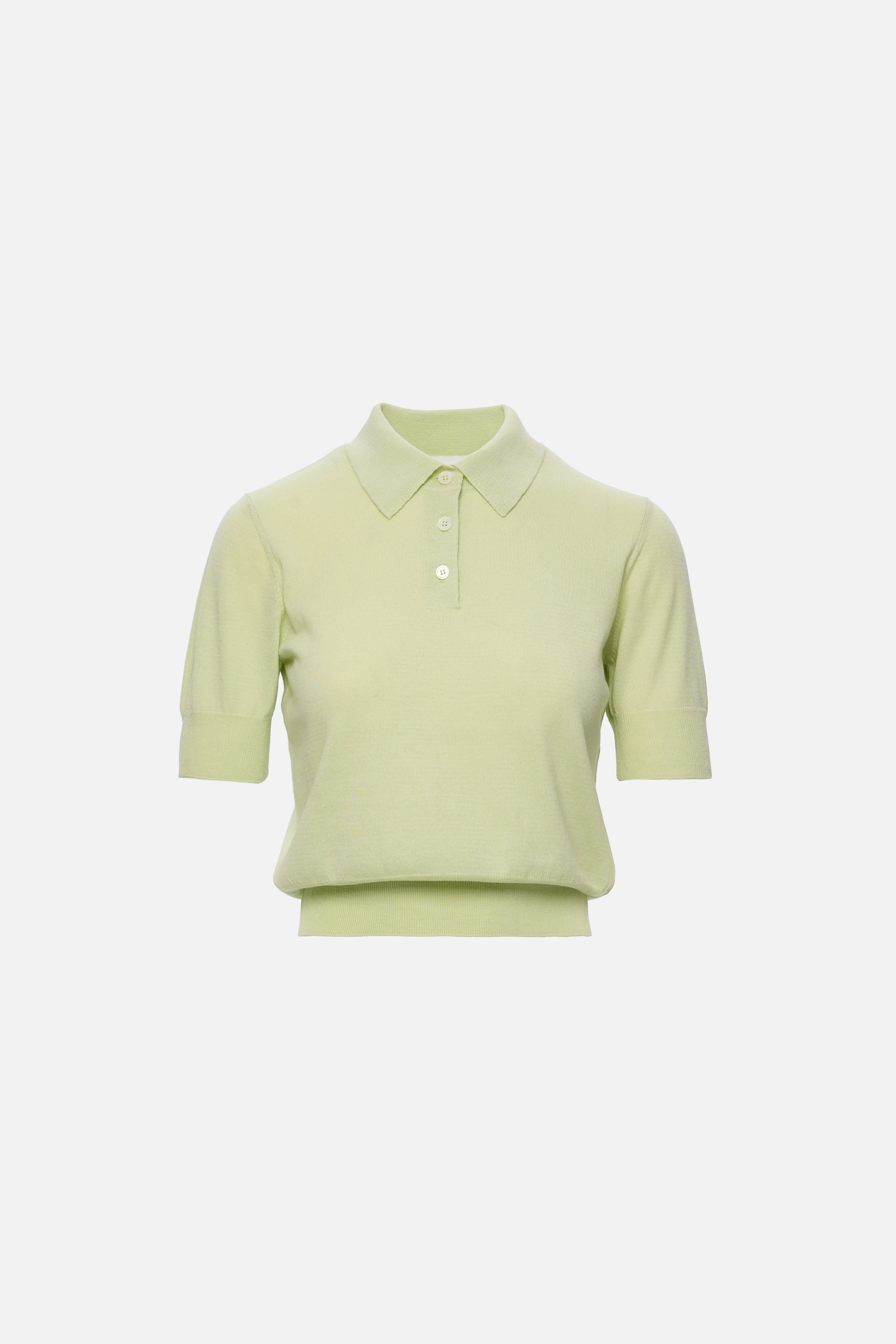 Cashmere and cotton green polo