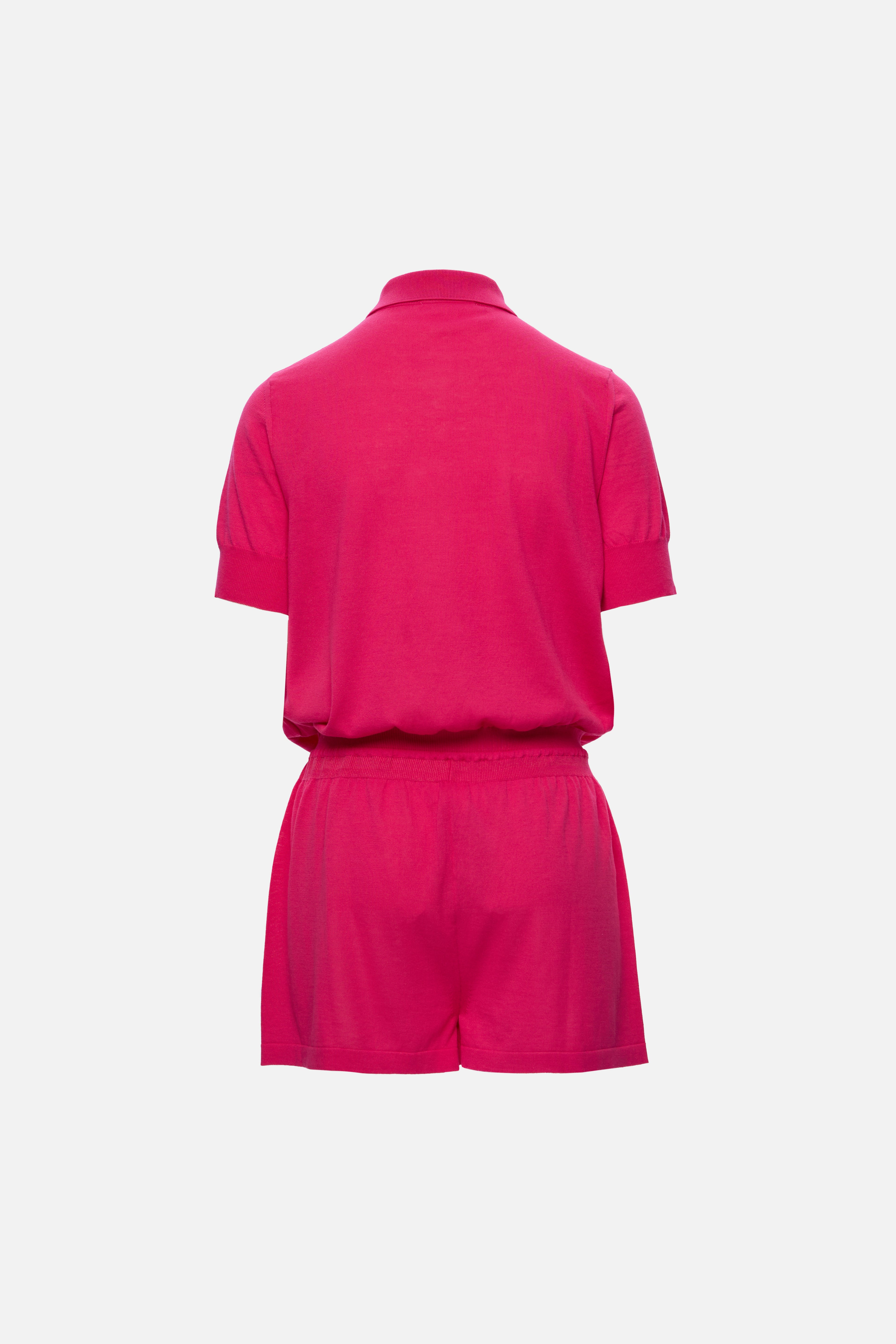 knitted fuchsia jumpsuit