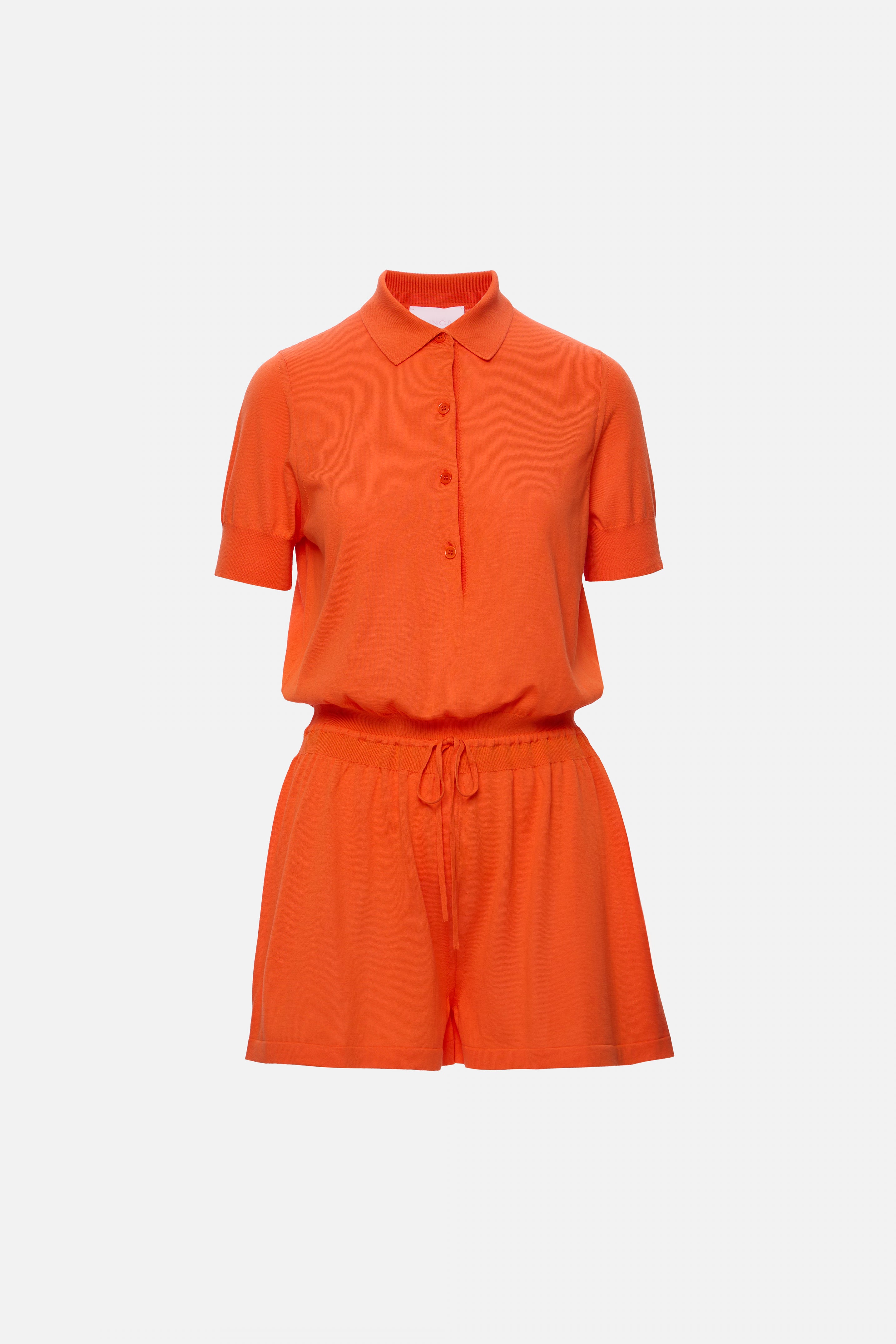 knitted orange jumpsuit