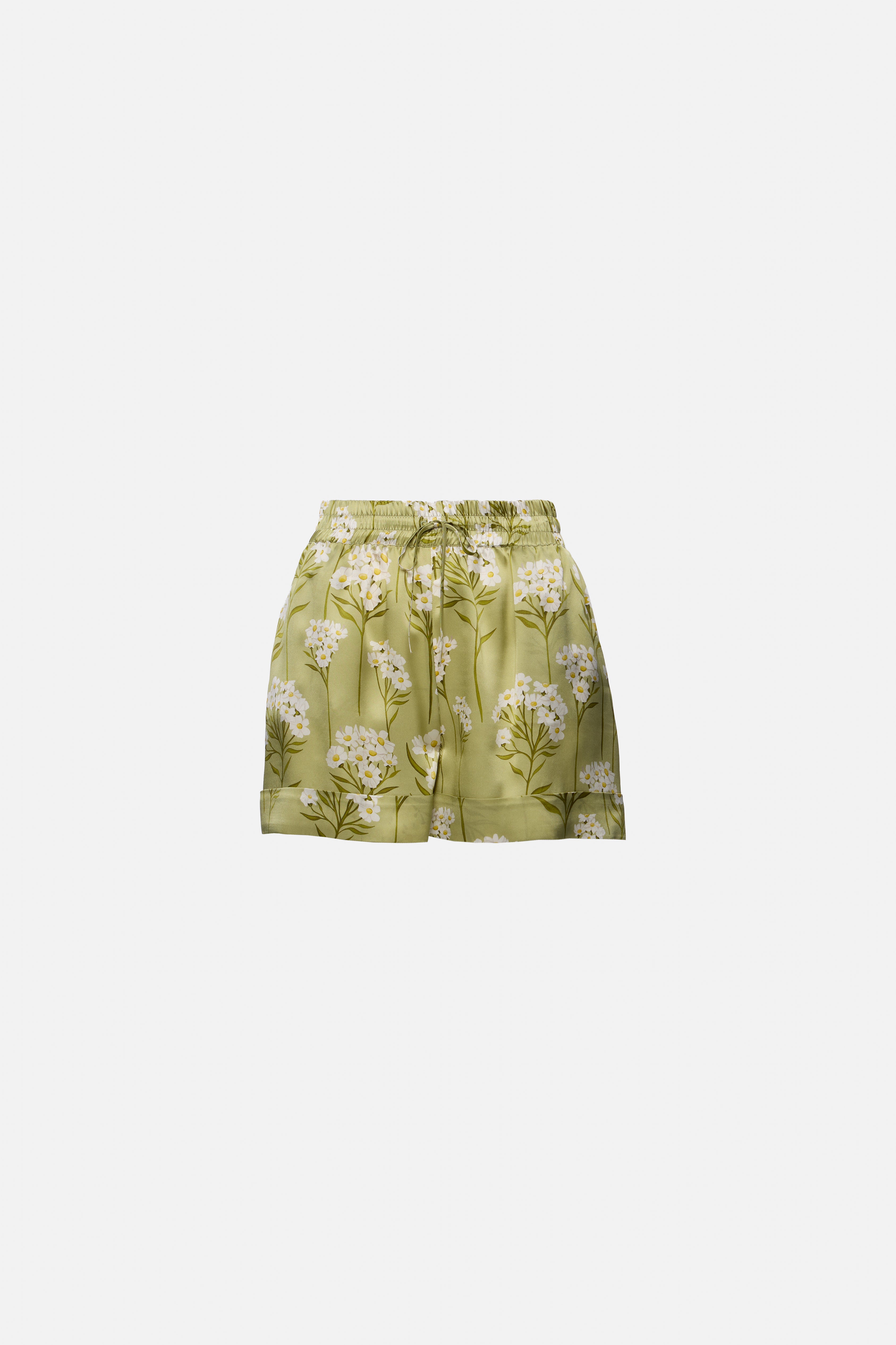 Daisy silk shorts