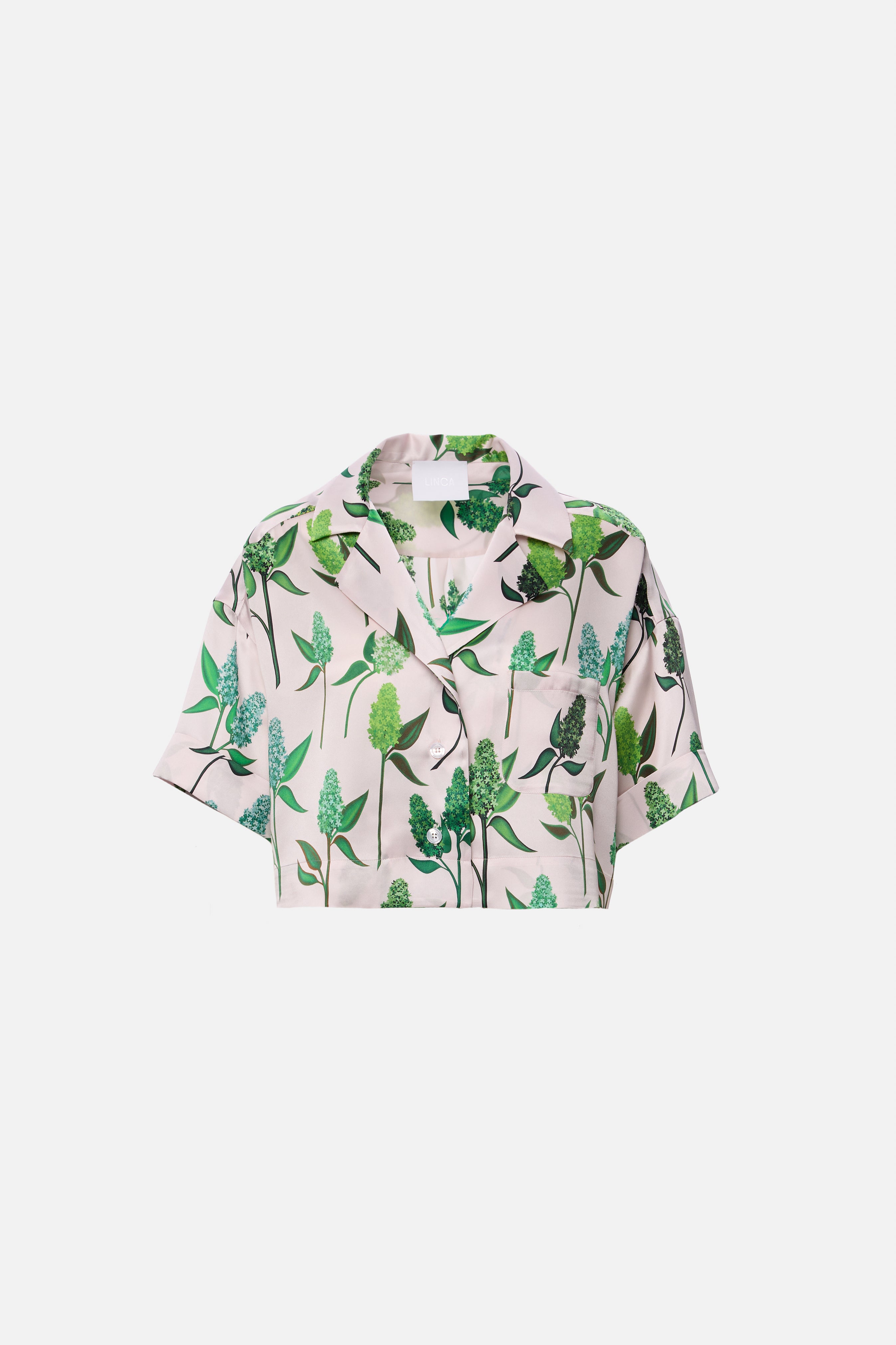 Camasa cu maneca scurta liliac verde