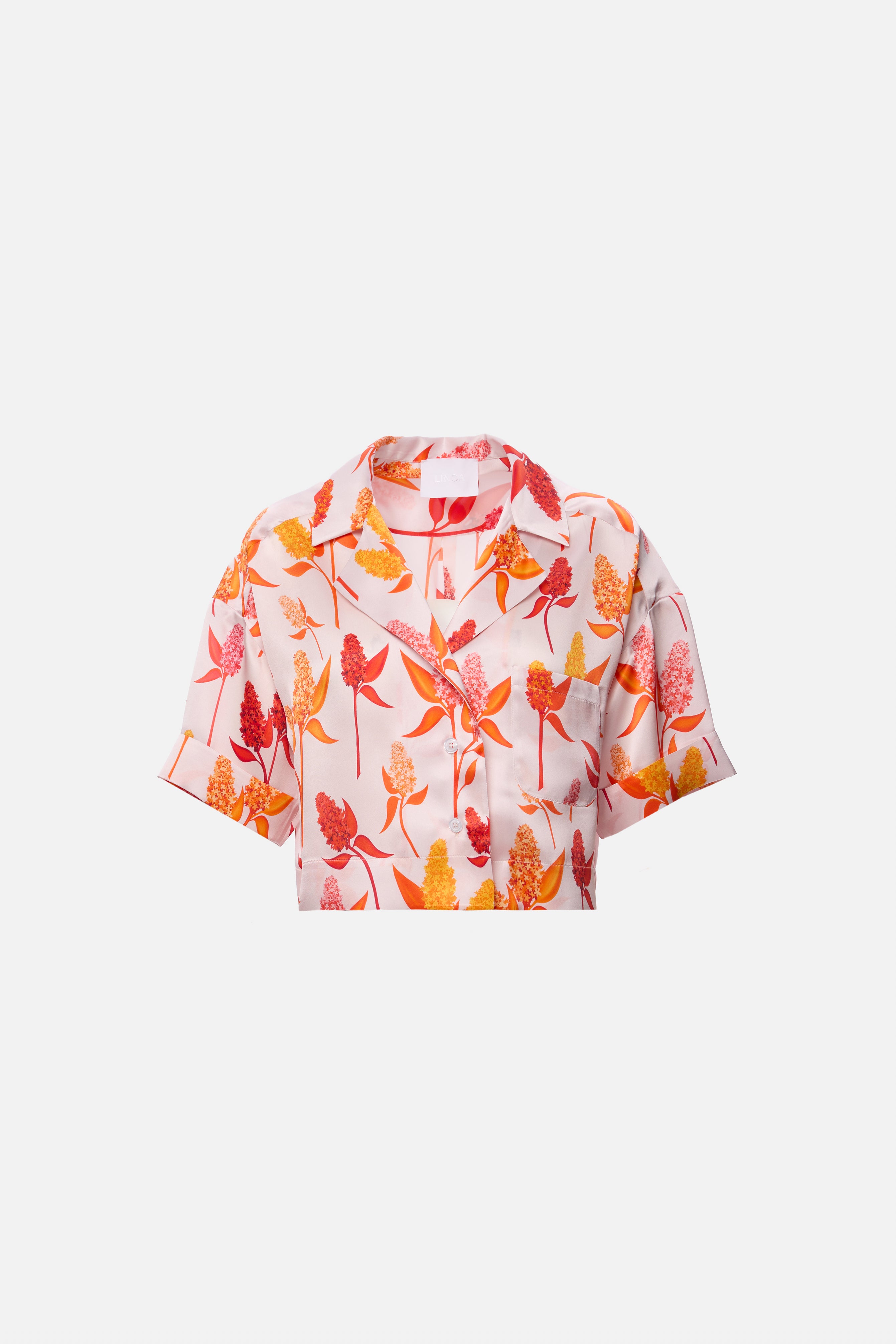 Camasa cu maneca scurta liliac orange