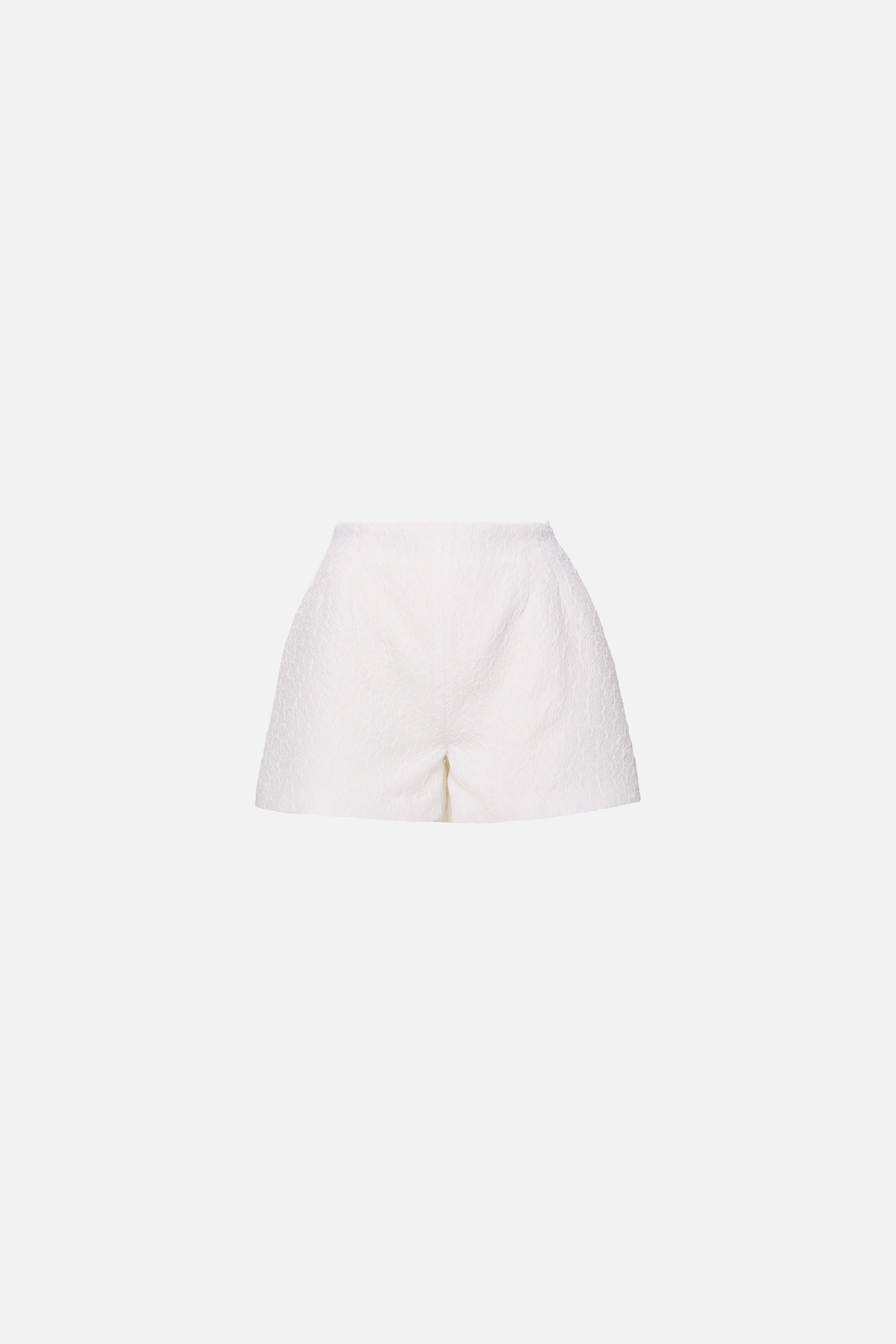 White Jacquard shorts