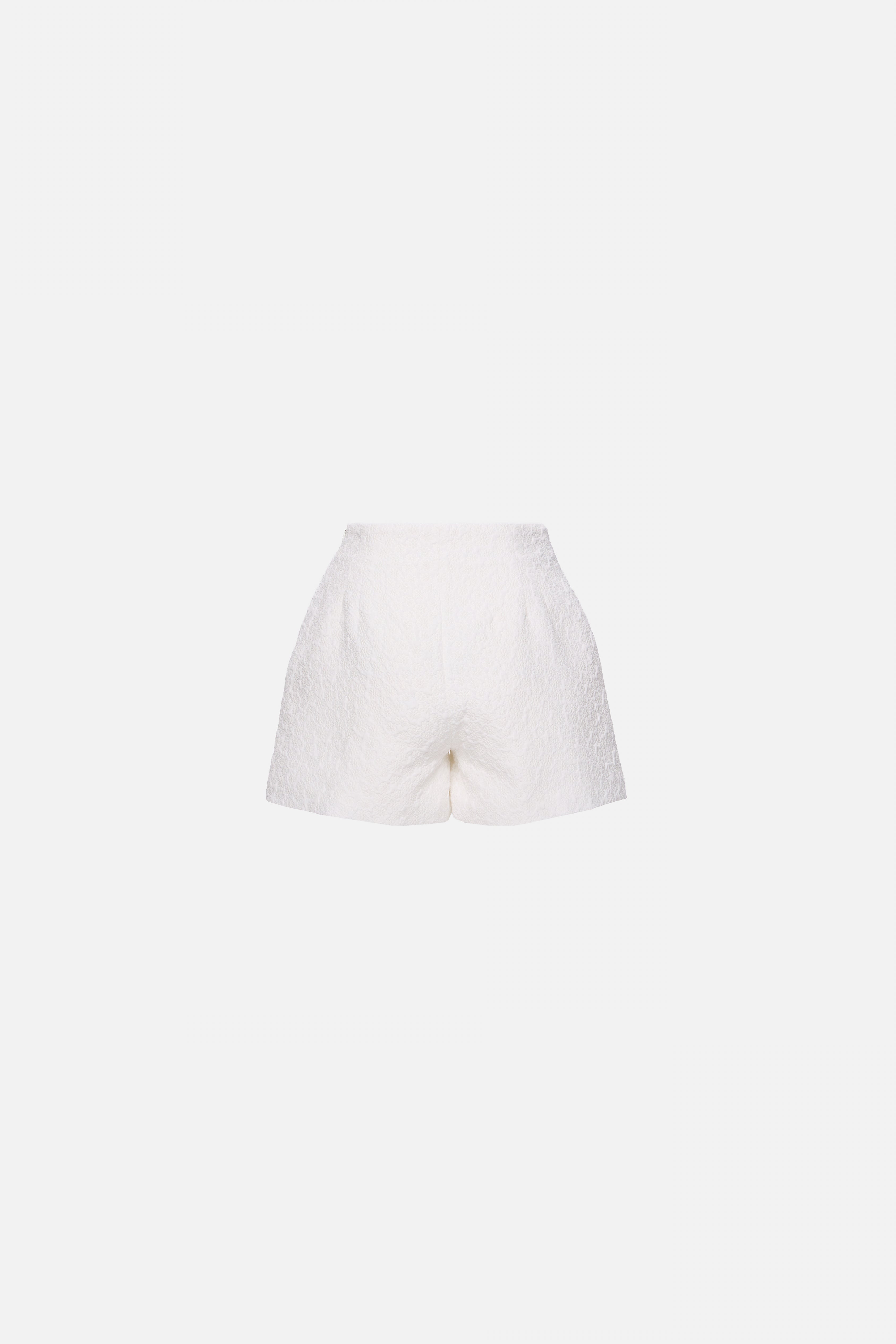 White Jacquard shorts