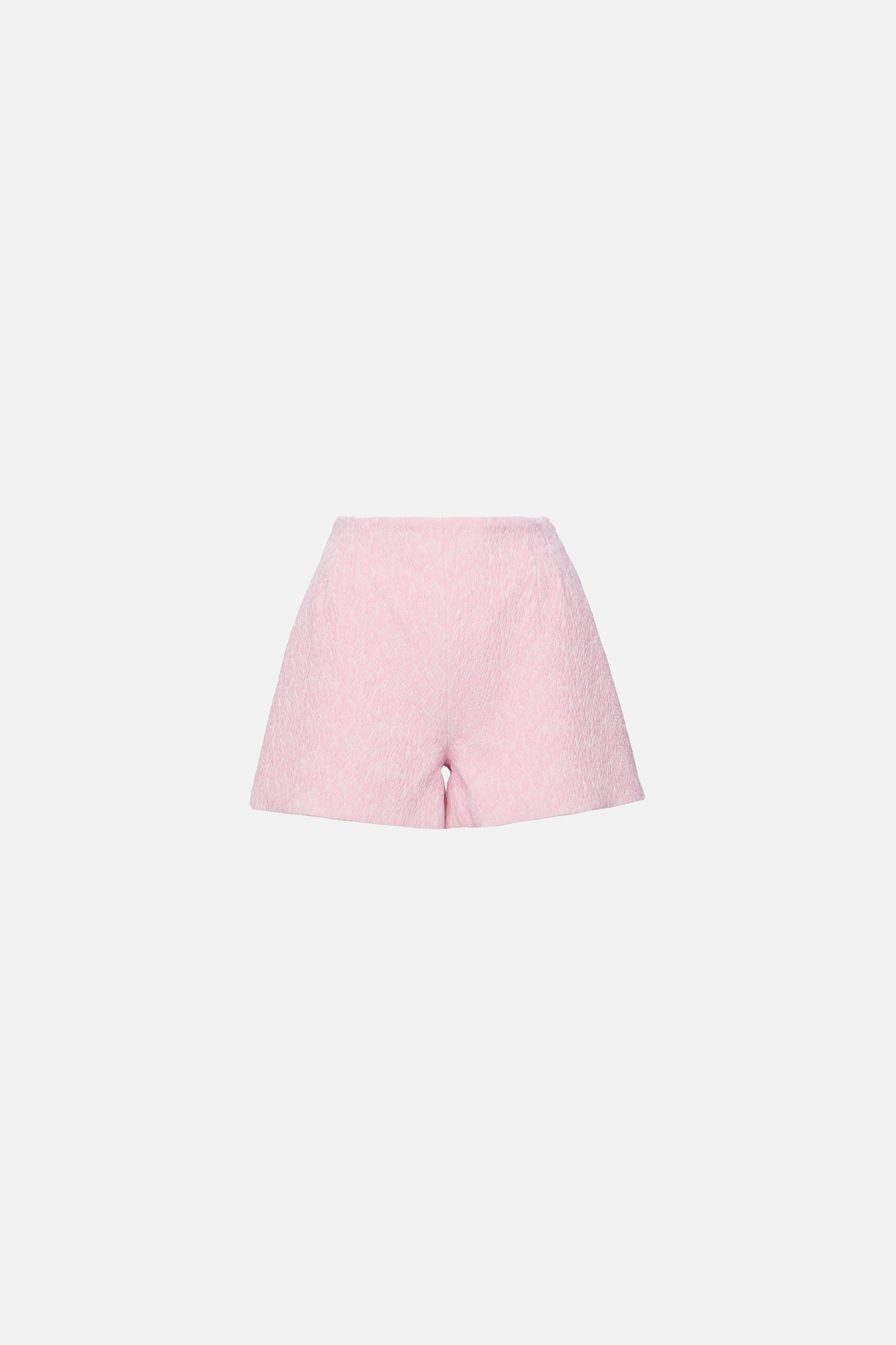 Pink Jacquard shorts