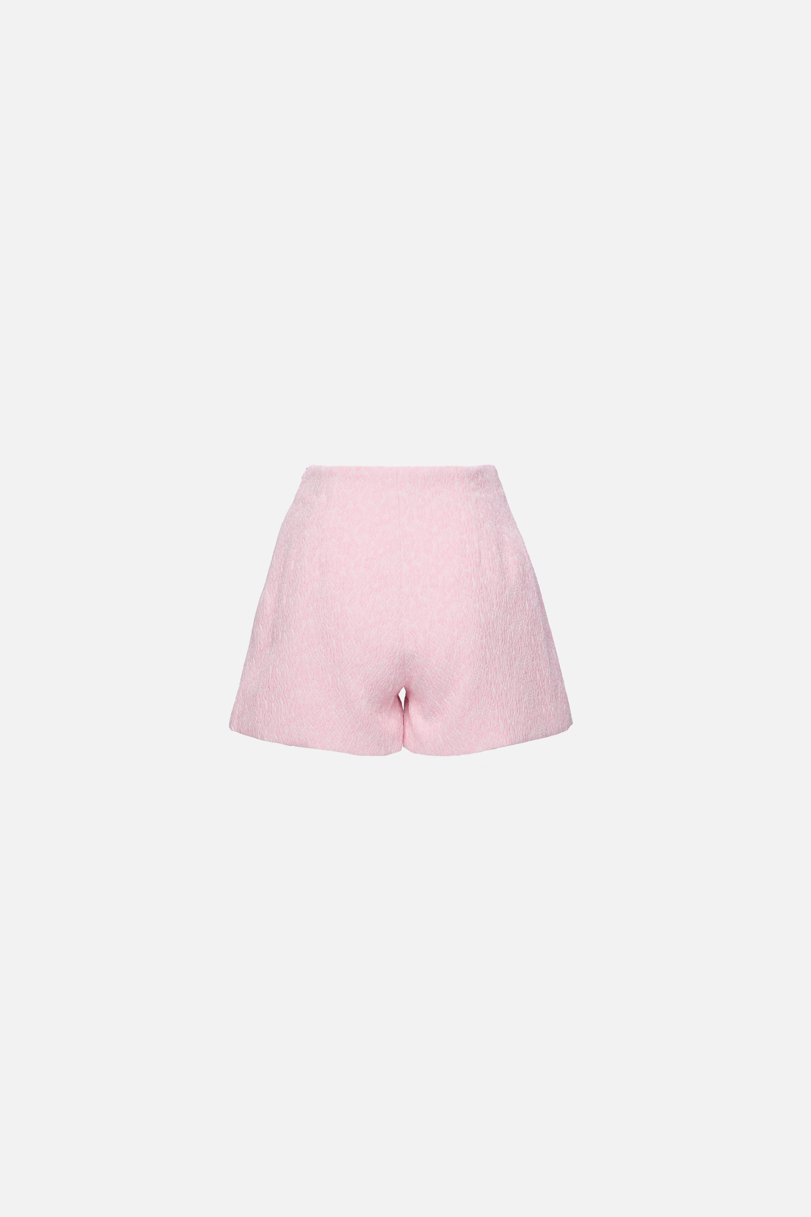 Pink Jacquard shorts
