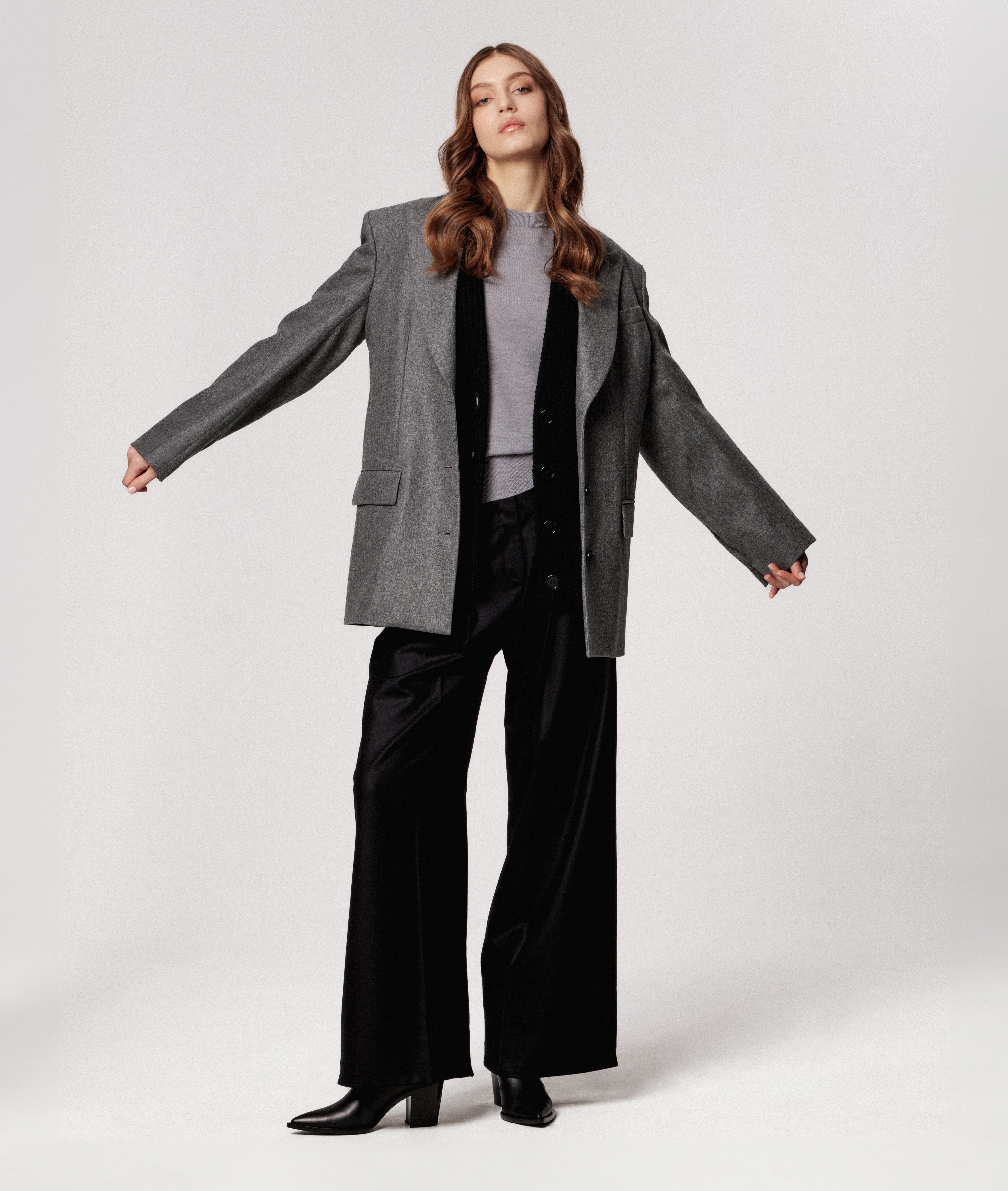 CARDIGAN OVERSIZED LANA VIRGINA NEGRU