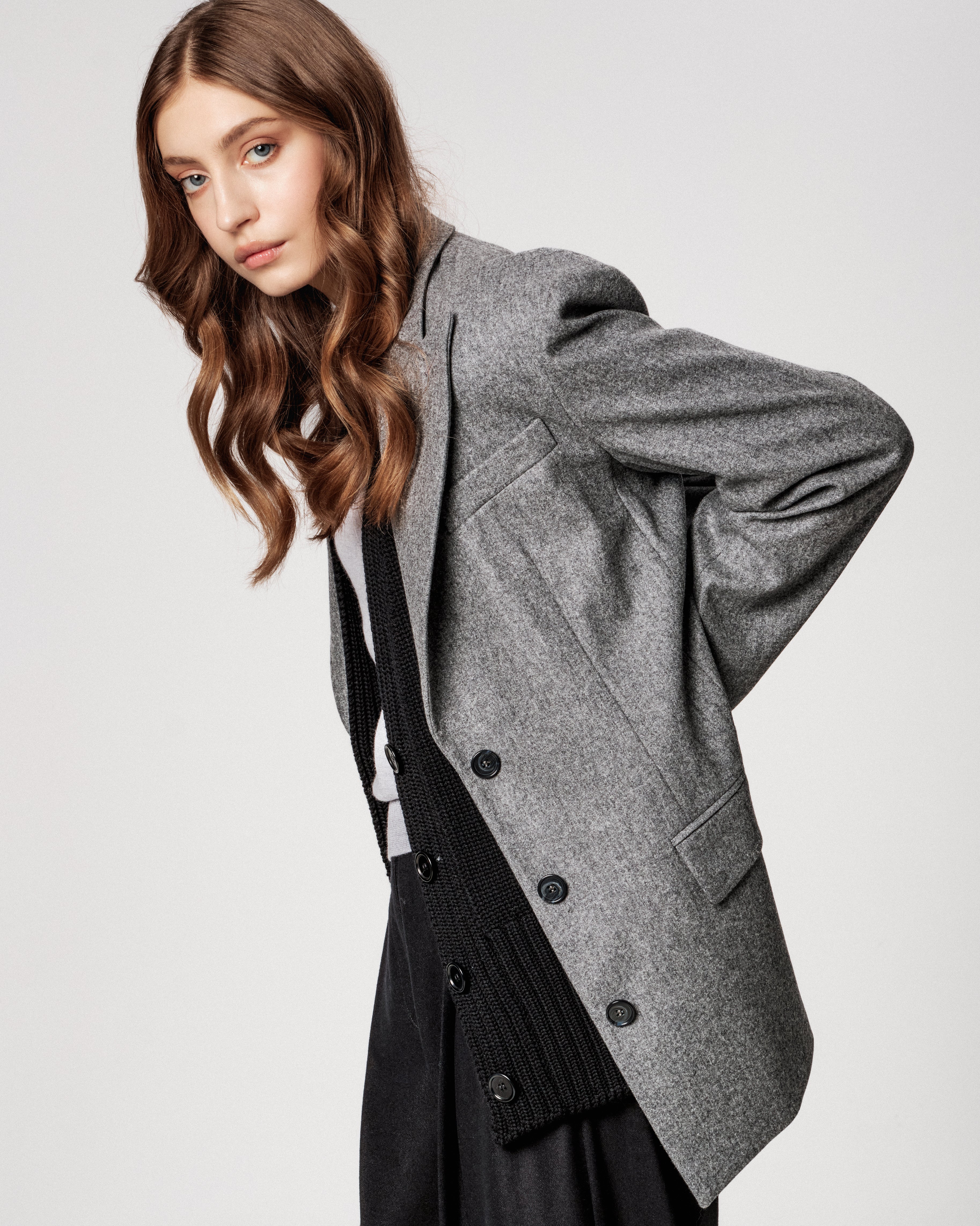 CARDIGAN OVERSIZED LANA VIRGINA NEGRU
