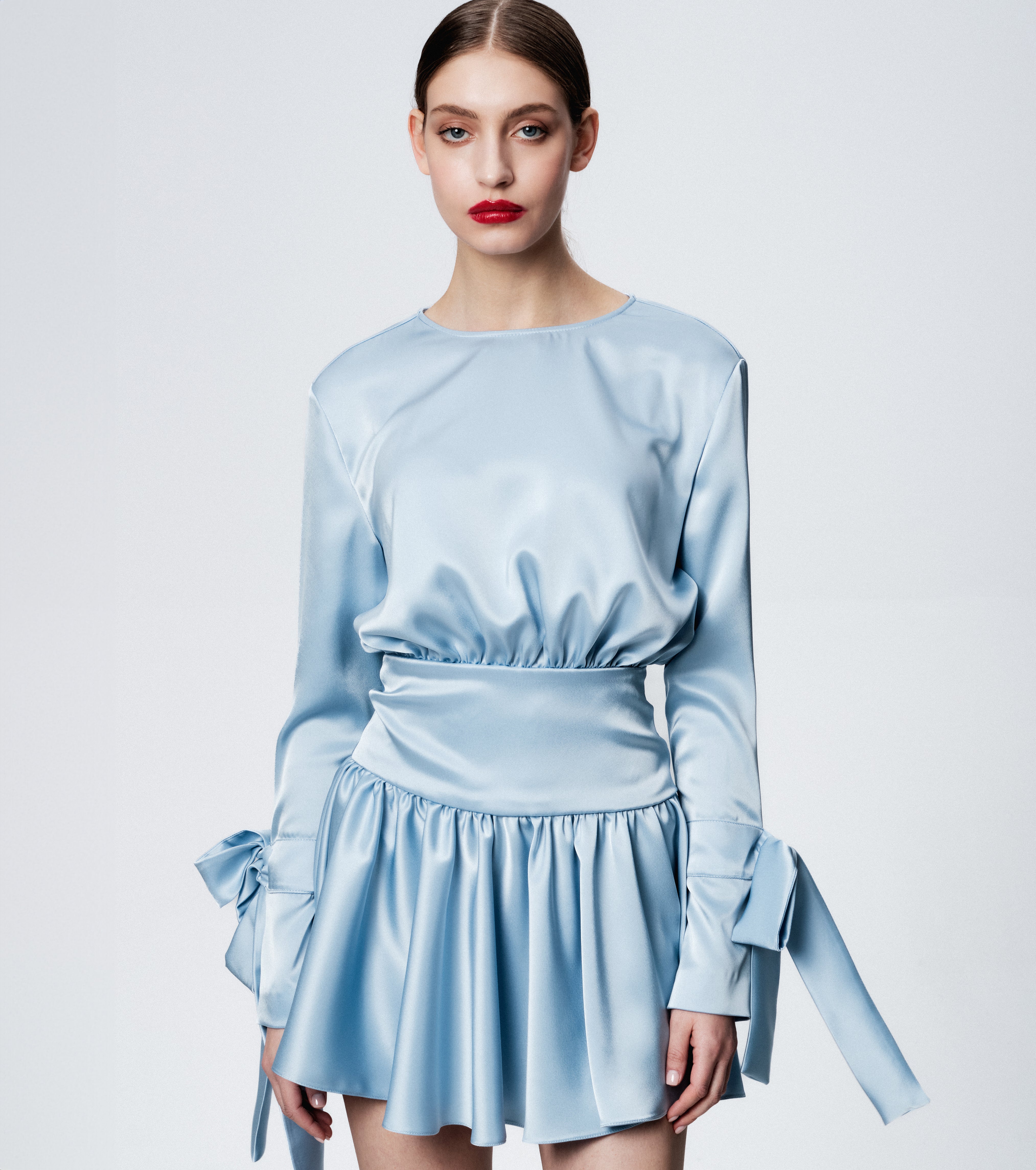 Rochie Satin Bleu
