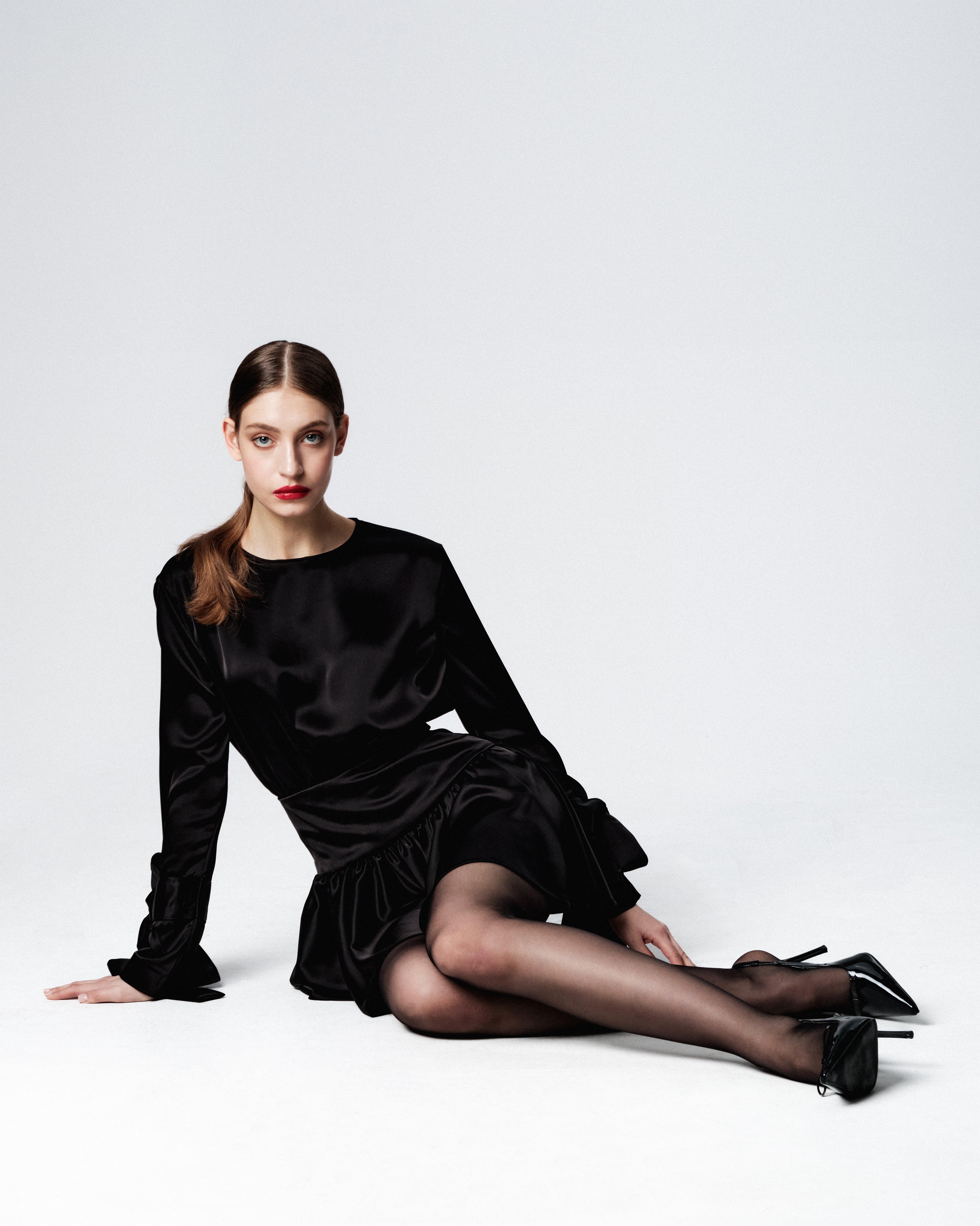 Rochie Satin Negru