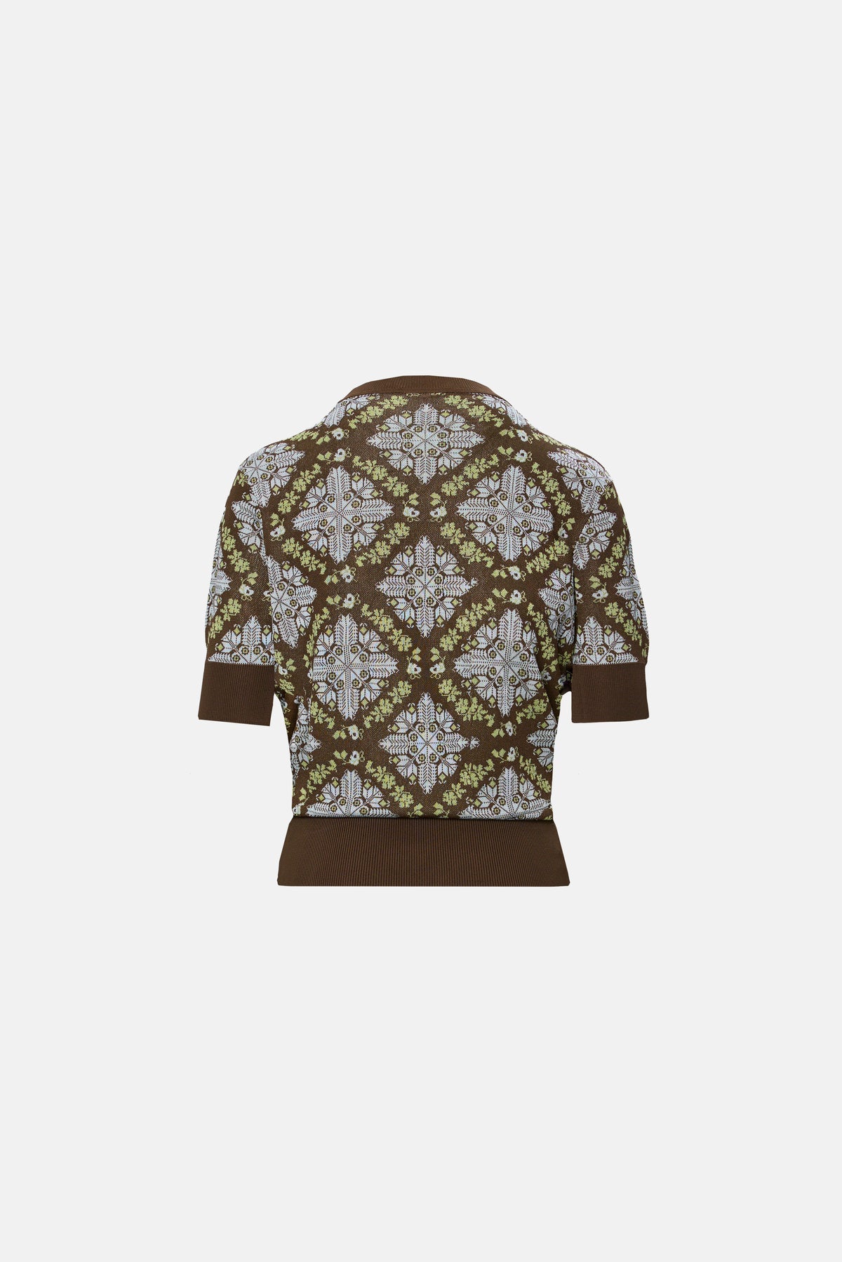 Jacquard Knit Top in brown