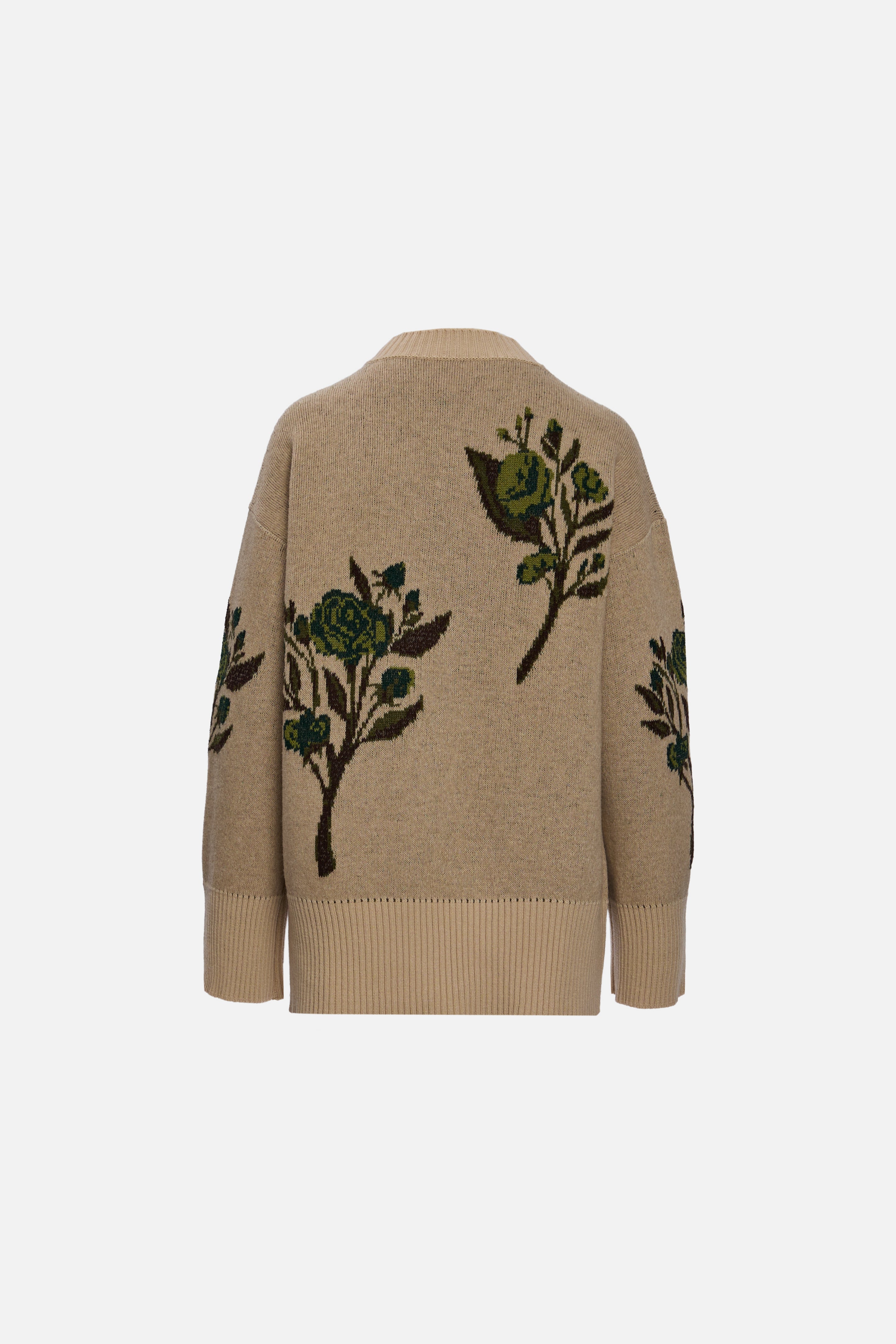 Cardigan jacquard bej
