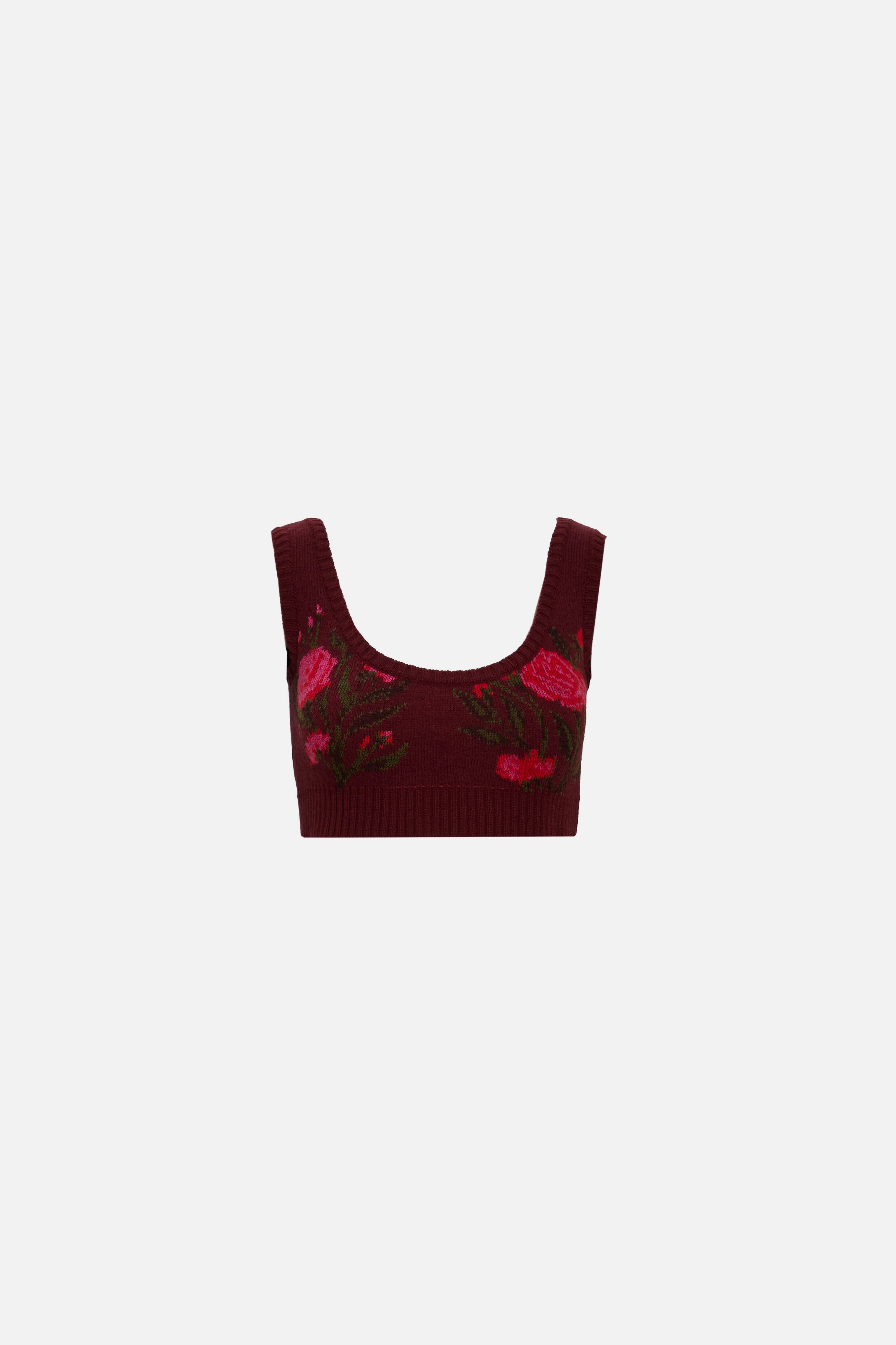 Bustiera jaquard burgundy