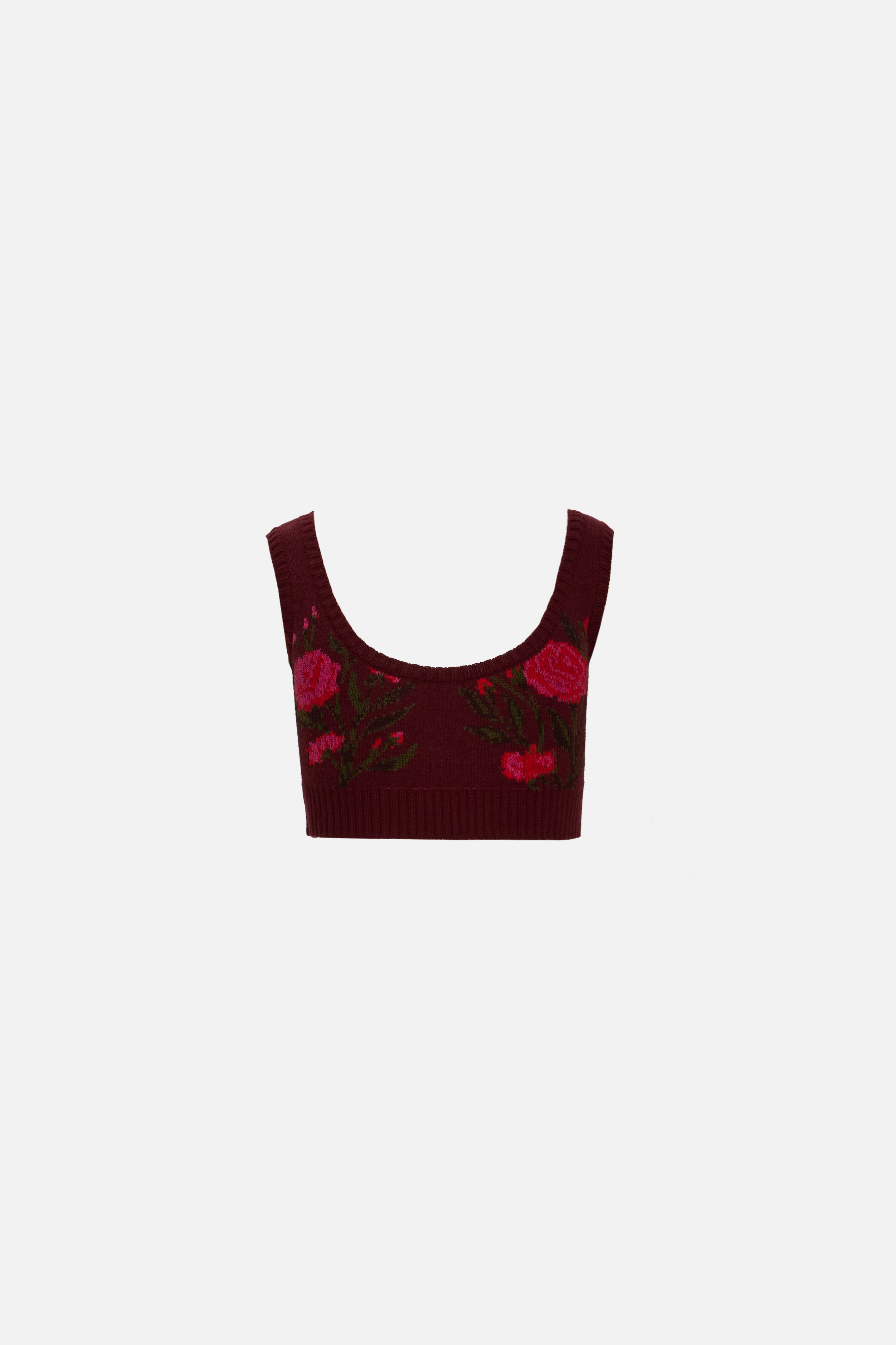 Bustiera jaquard burgundy