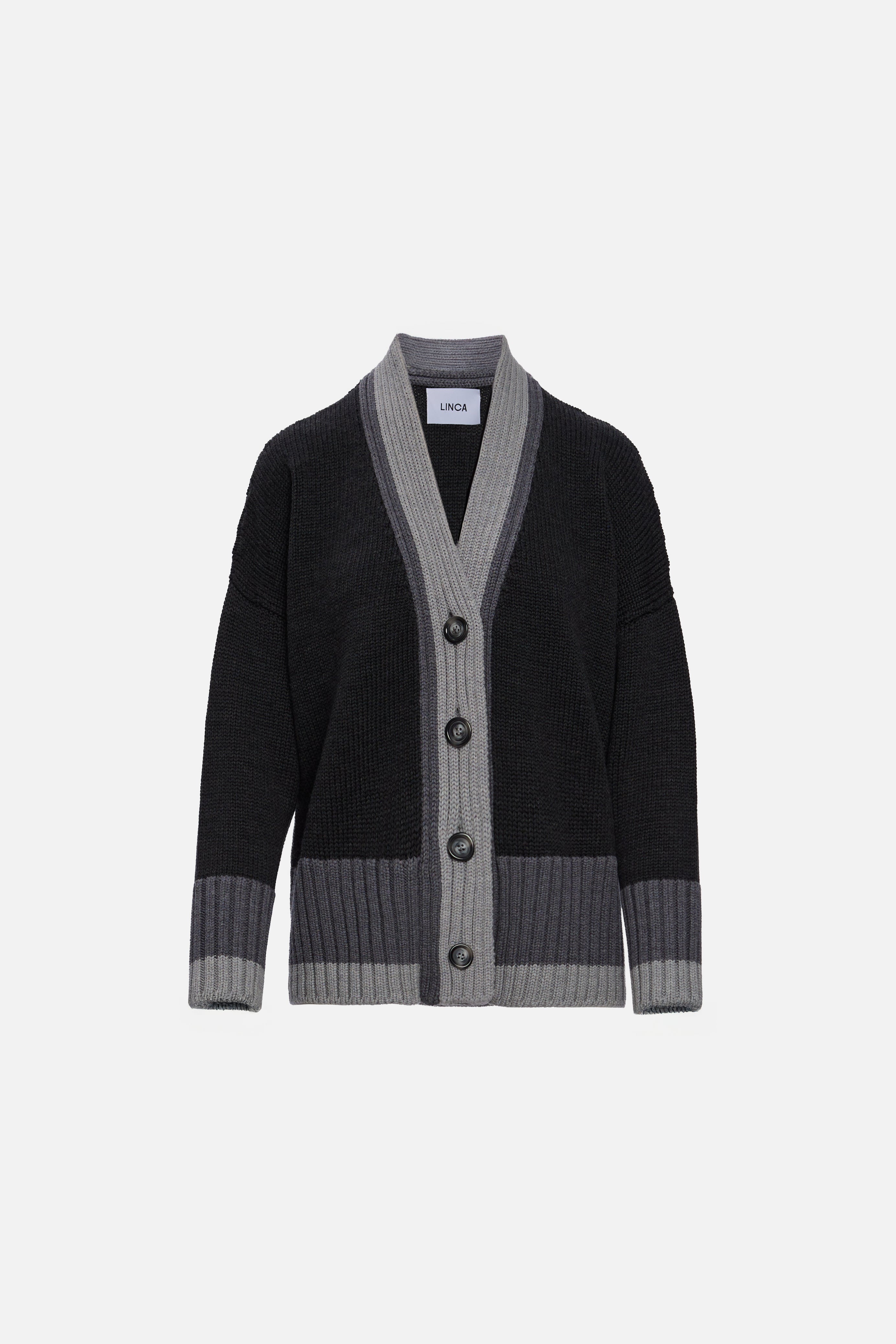 Cardigan oversized în trei tonuri de gri