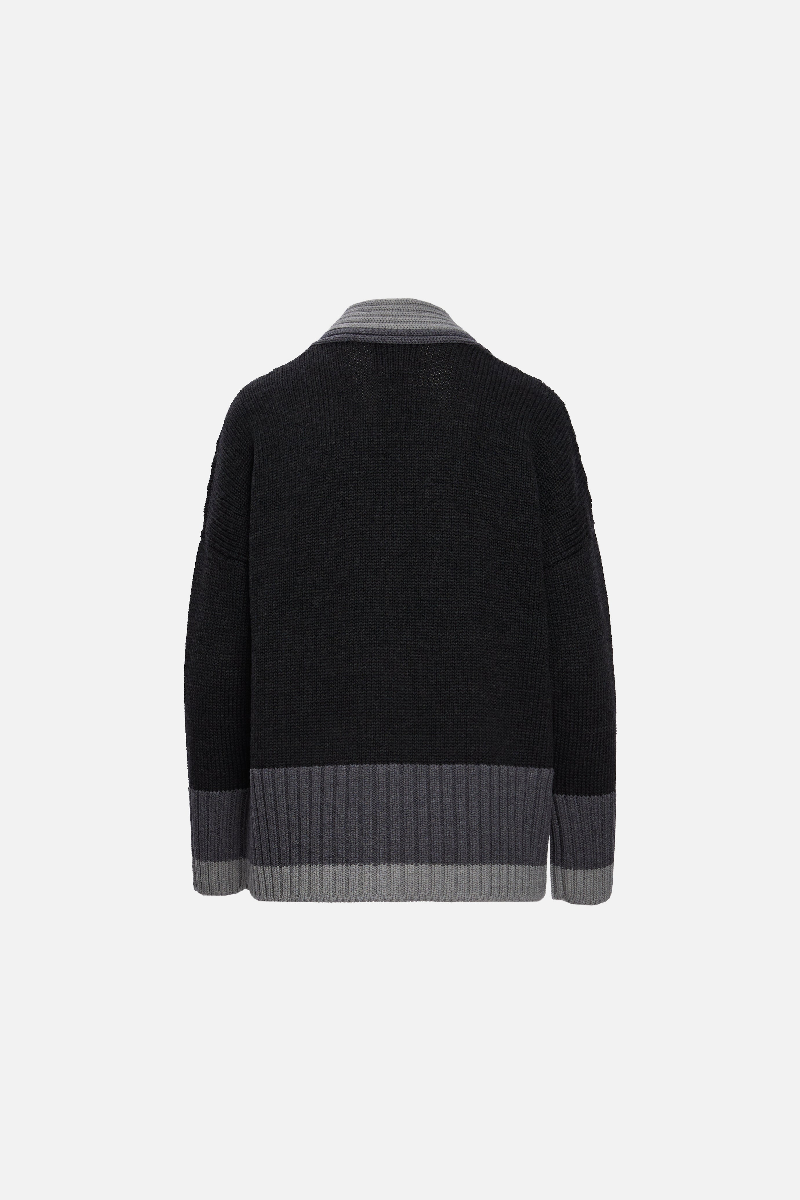 Cardigan oversized în trei tonuri de gri