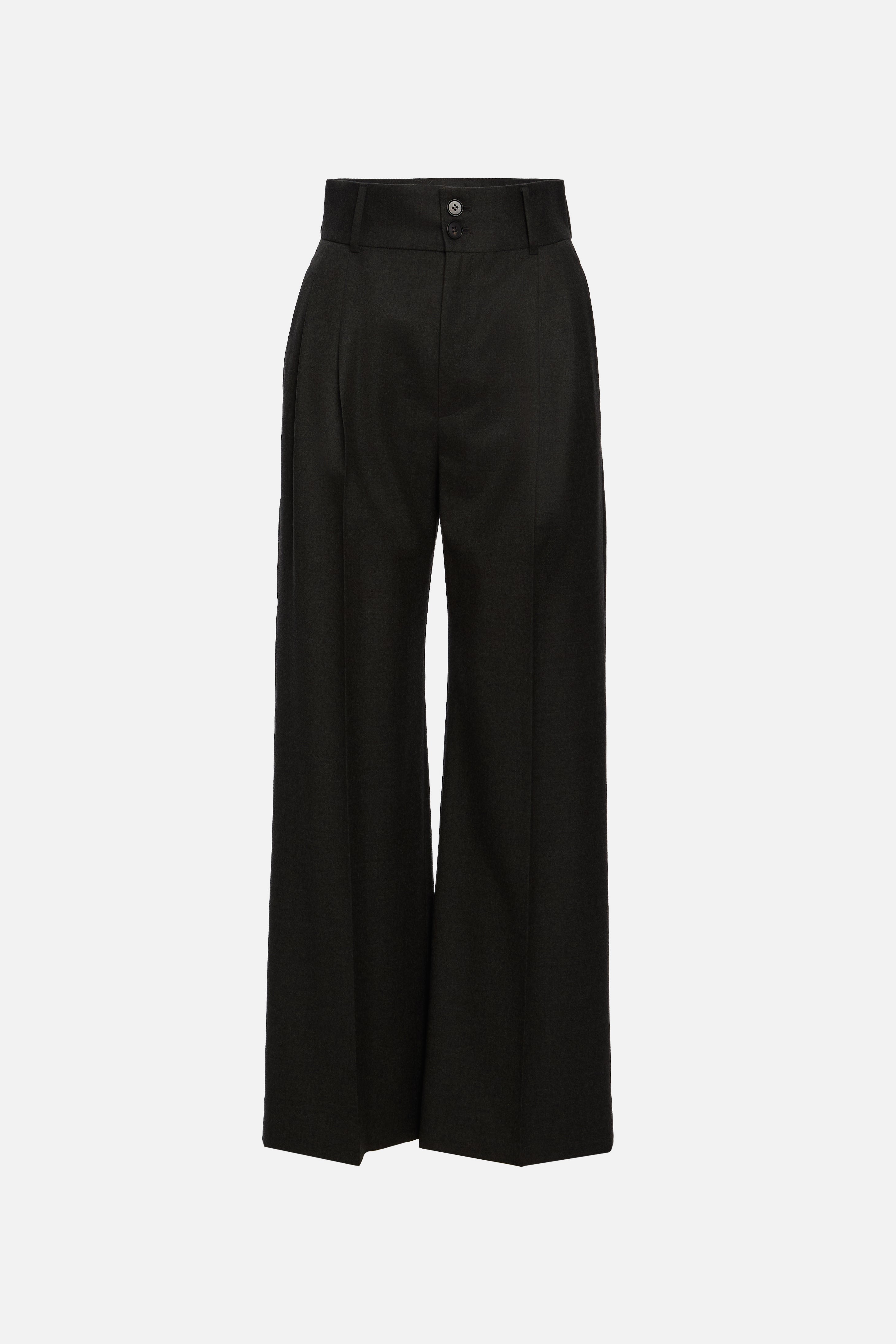 pantalon lana verde