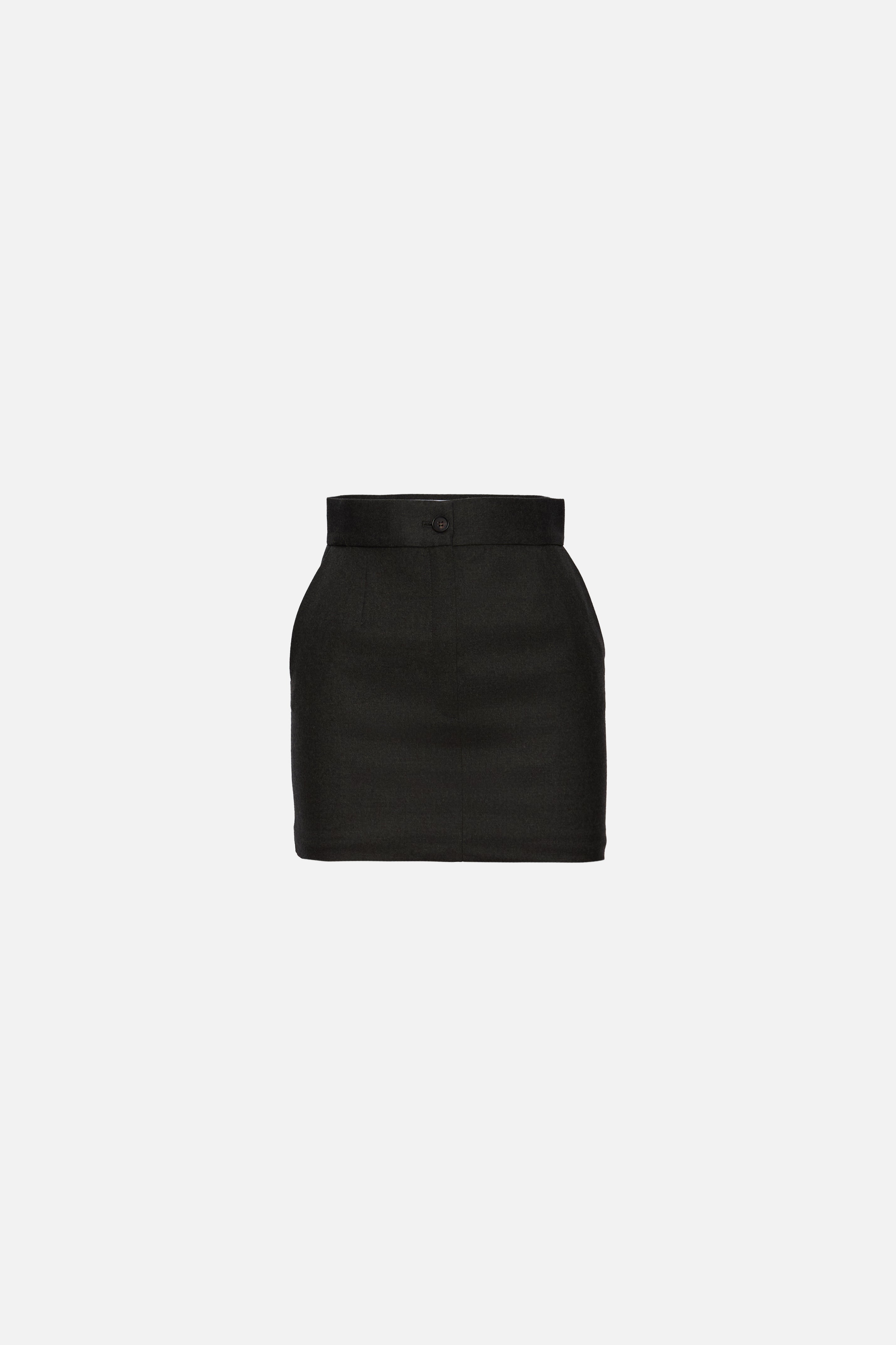Fusta mini lana verde