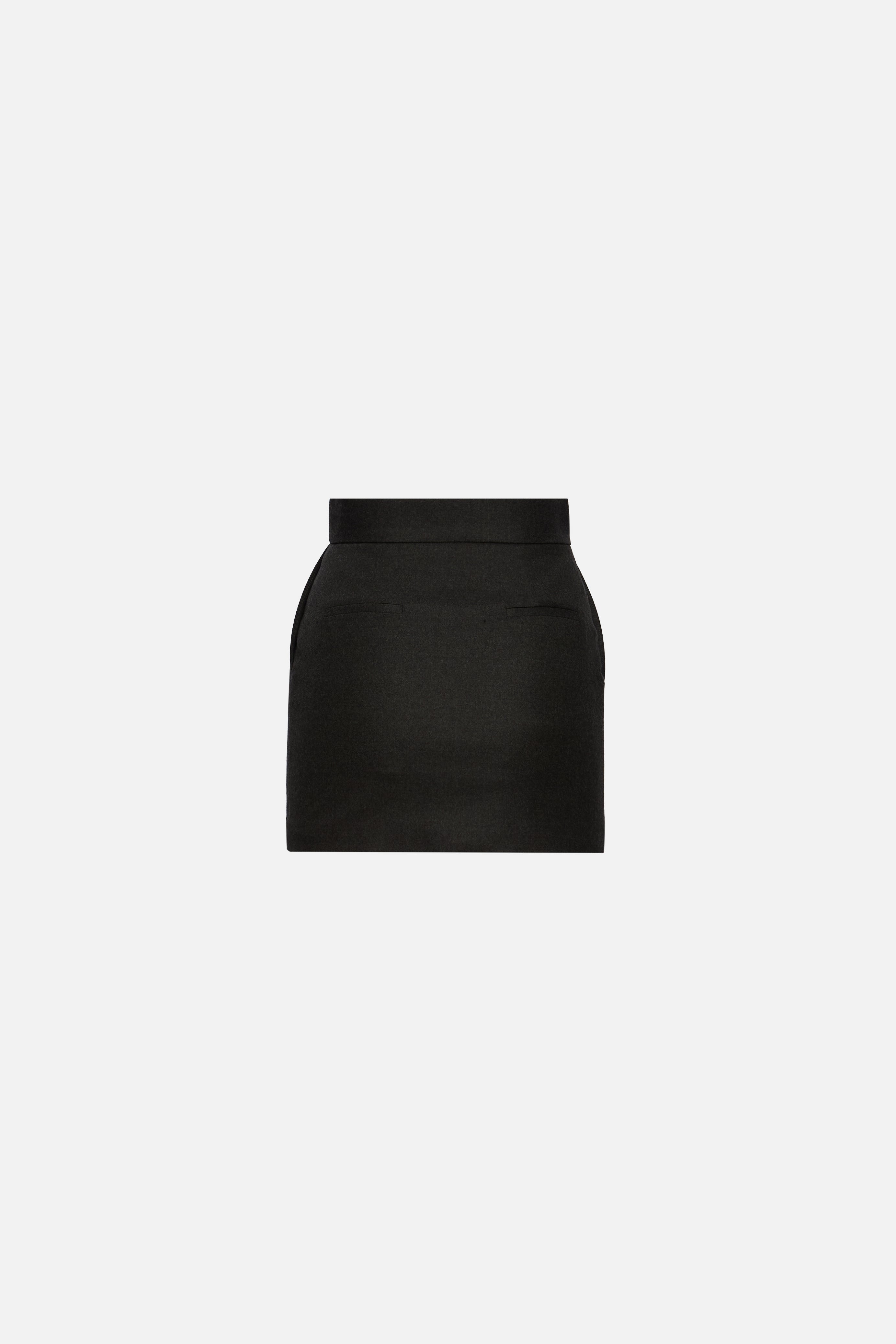 Fusta mini lana verde