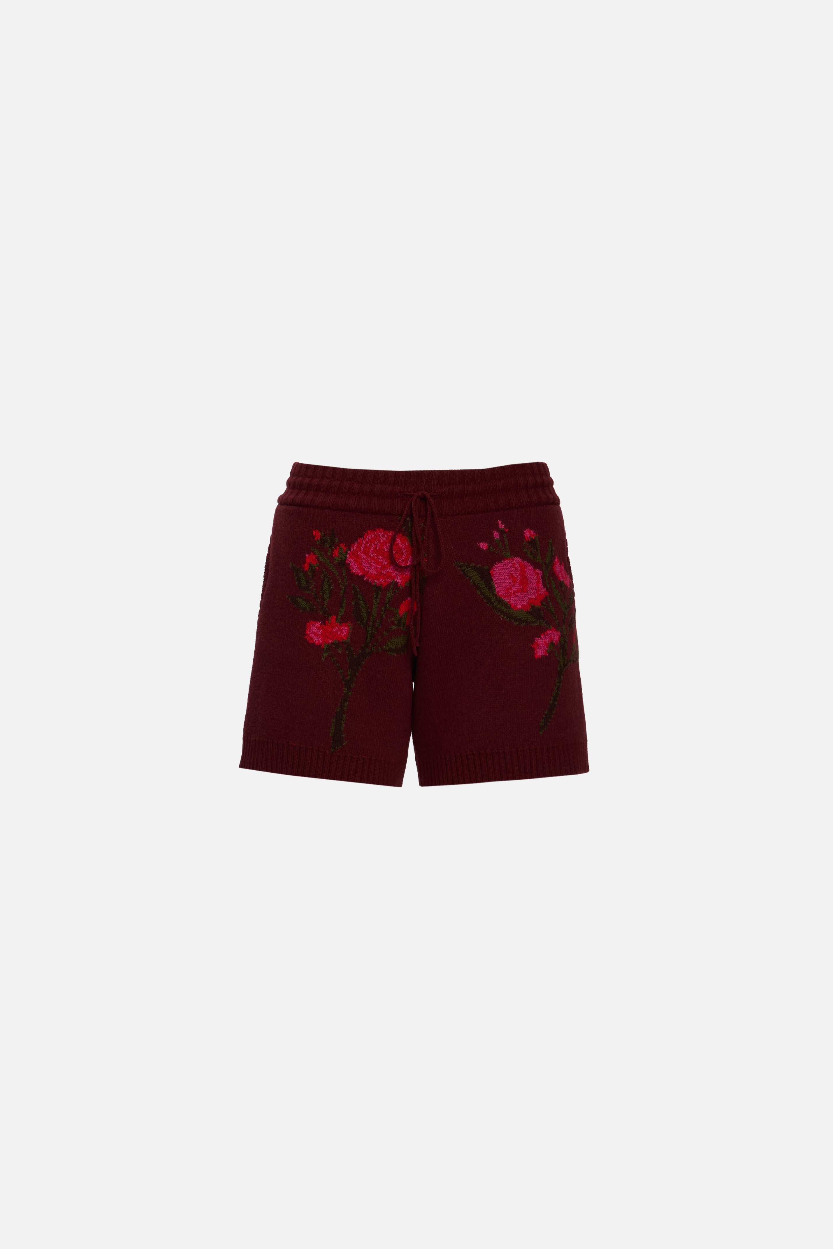 Short jacquard  burgundy