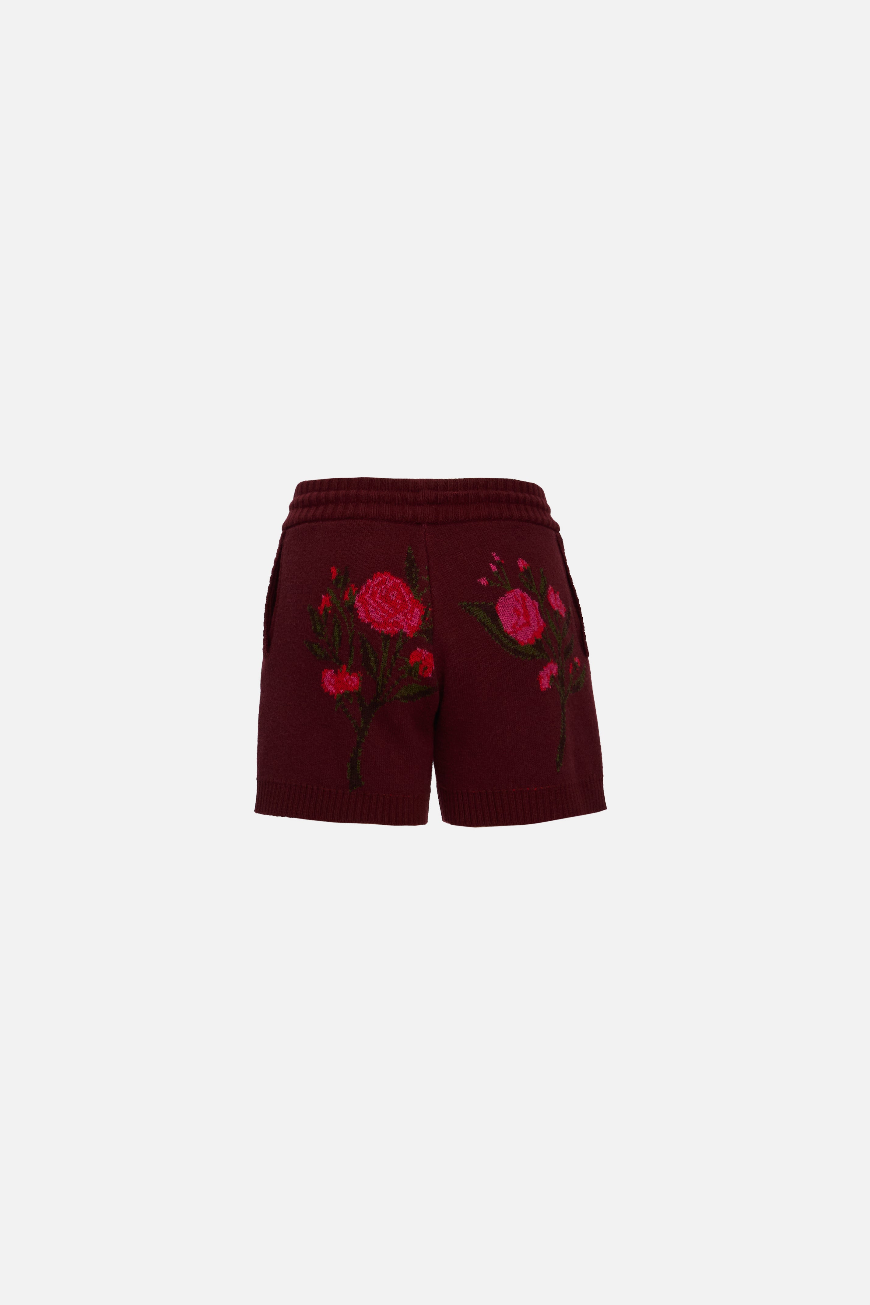 Short jacquard  burgundy