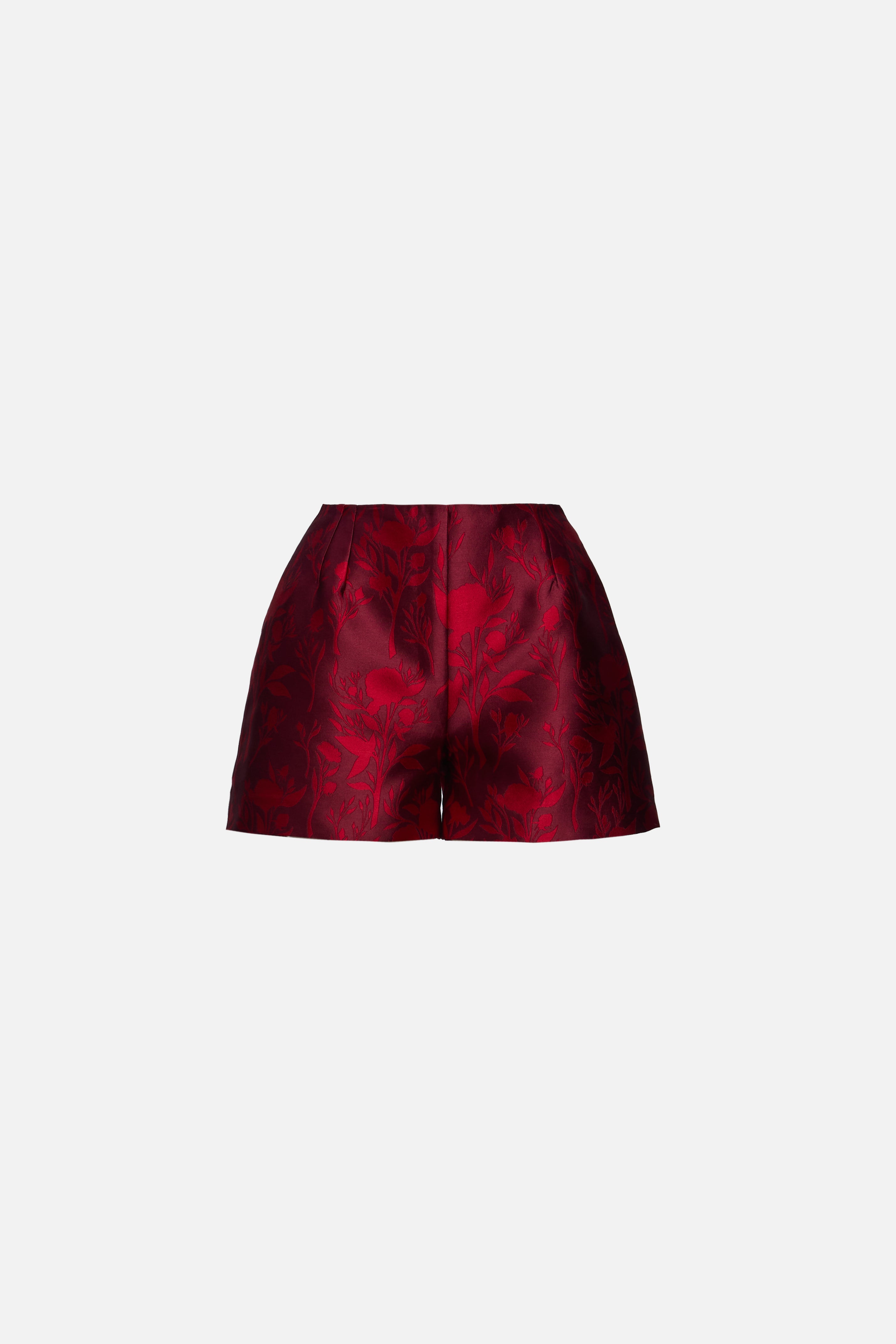 Short jacquard trandafir burgundy