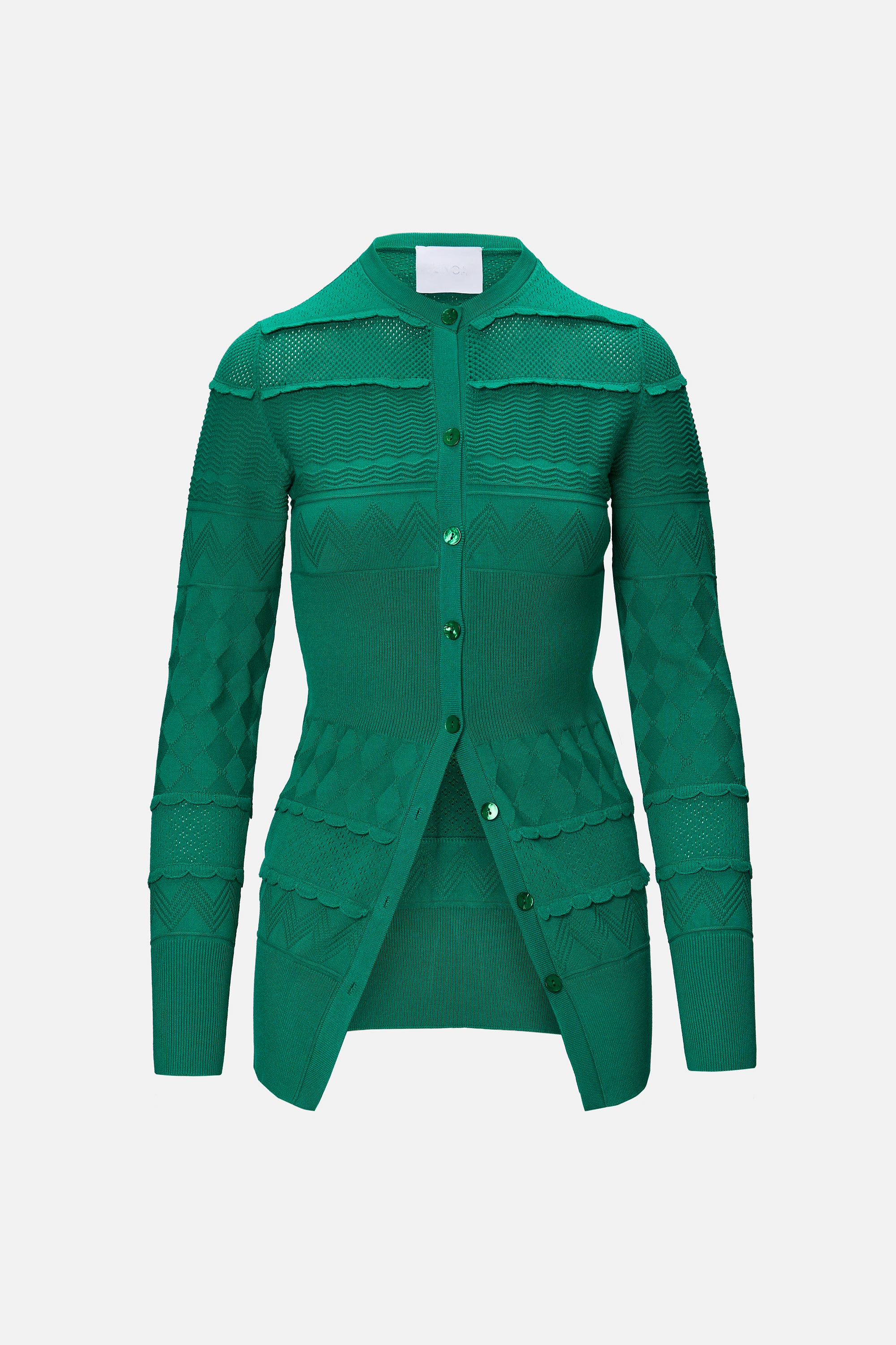 Cardigan tricotat verde